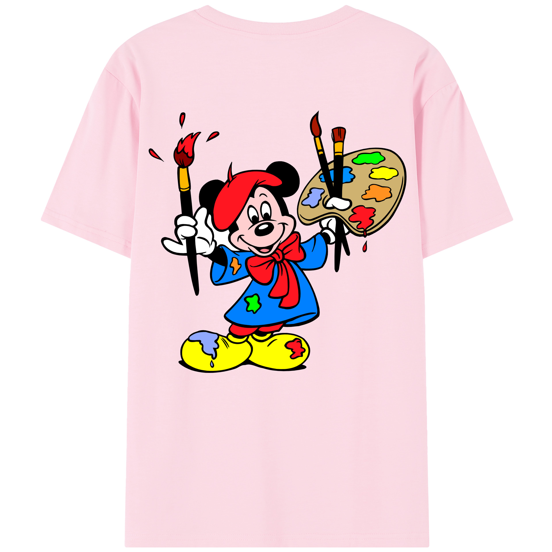 （画像用） ミッキーマウス Mickey Mouse 綿100％半袖Tシャツ（背面プリント）