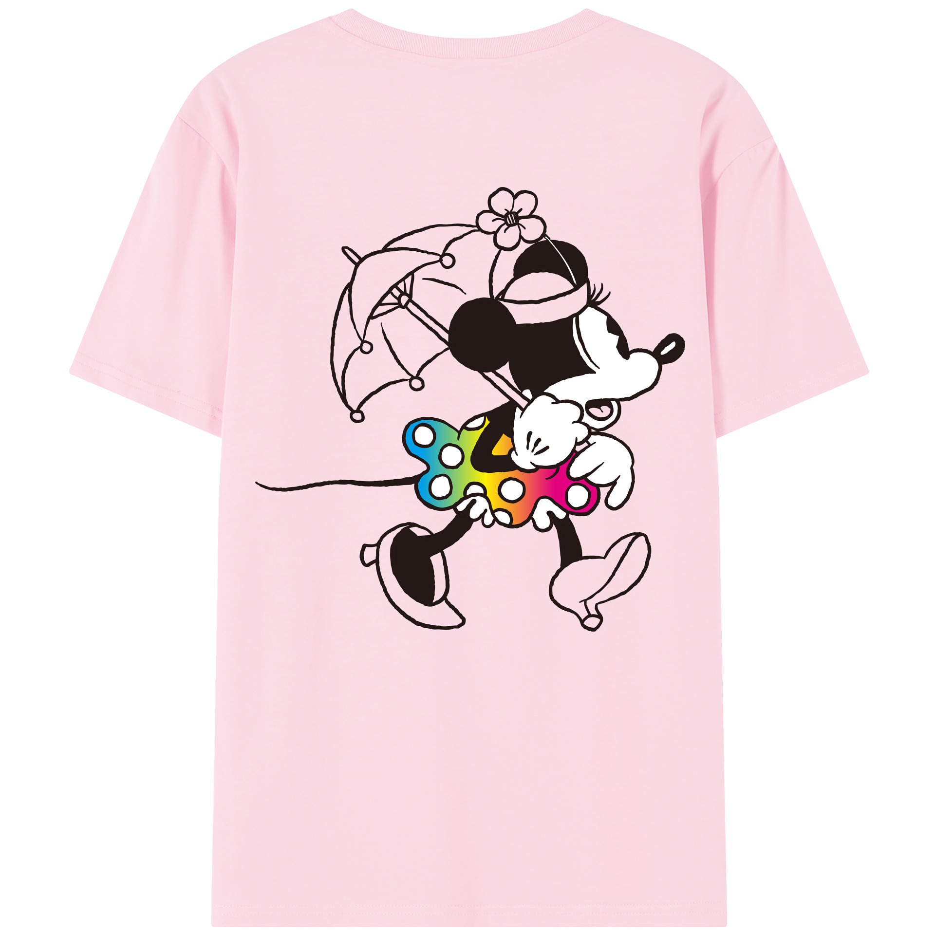 （画像用） ミッキーマウス Mickey Mouse 綿100％半袖Tシャツ（背面プリント）