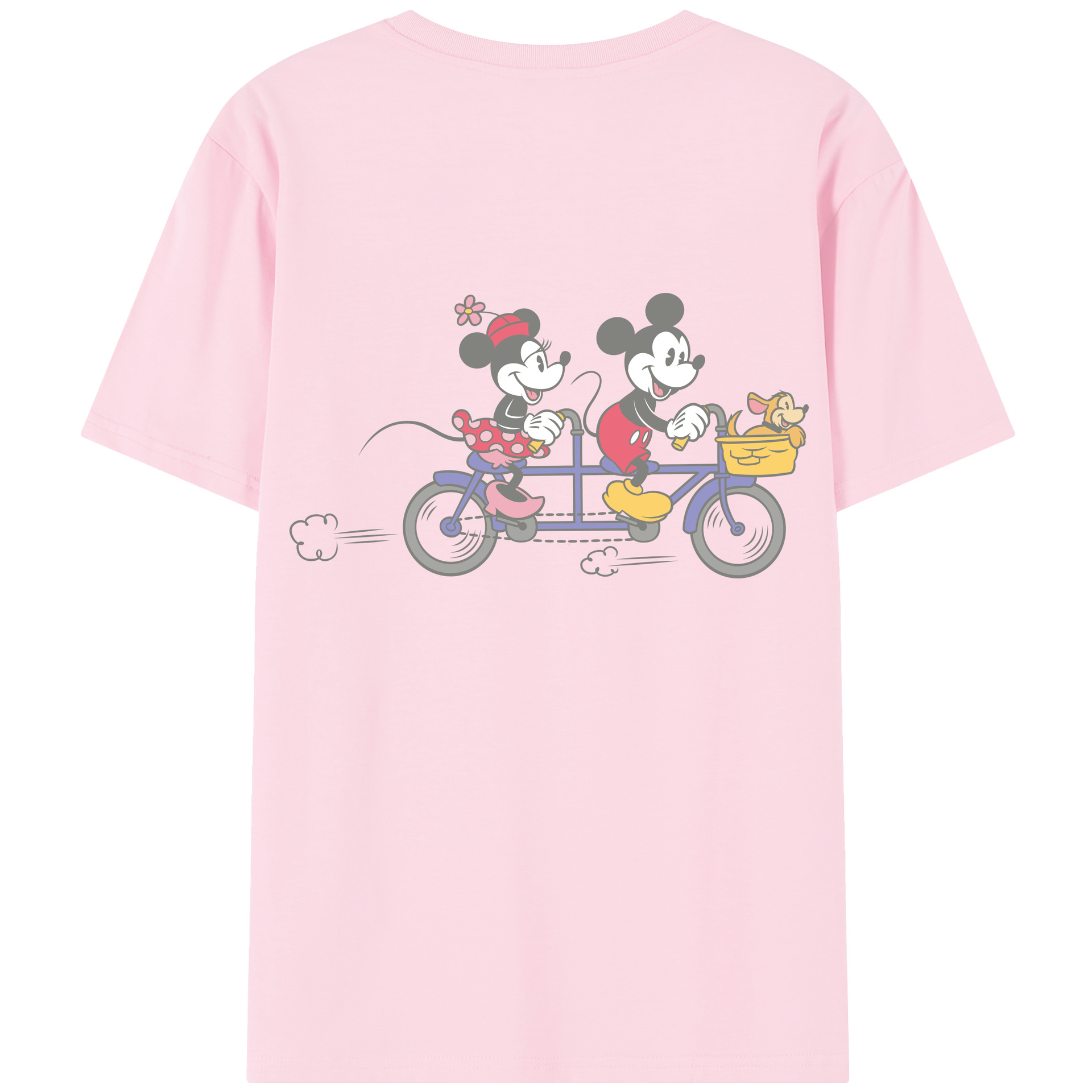 （画像用） ミッキーマウス Mickey Mouse 綿100％半袖Tシャツ（背面プリント）