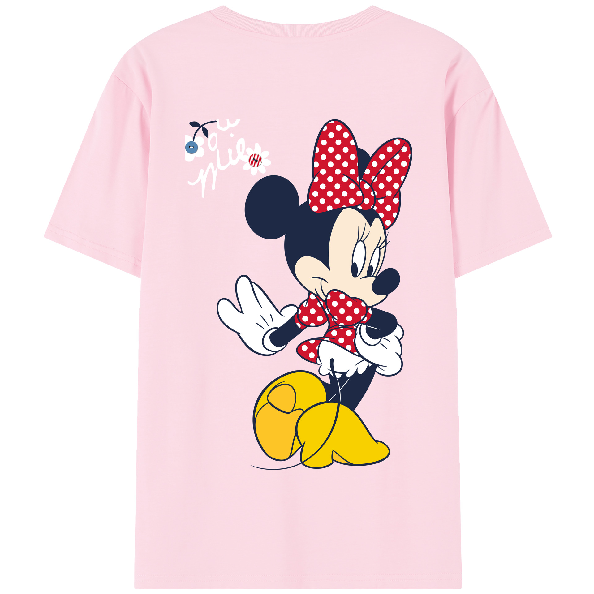 （画像用） ミッキーマウス Mickey Mouse 綿100％半袖Tシャツ（背面プリント）