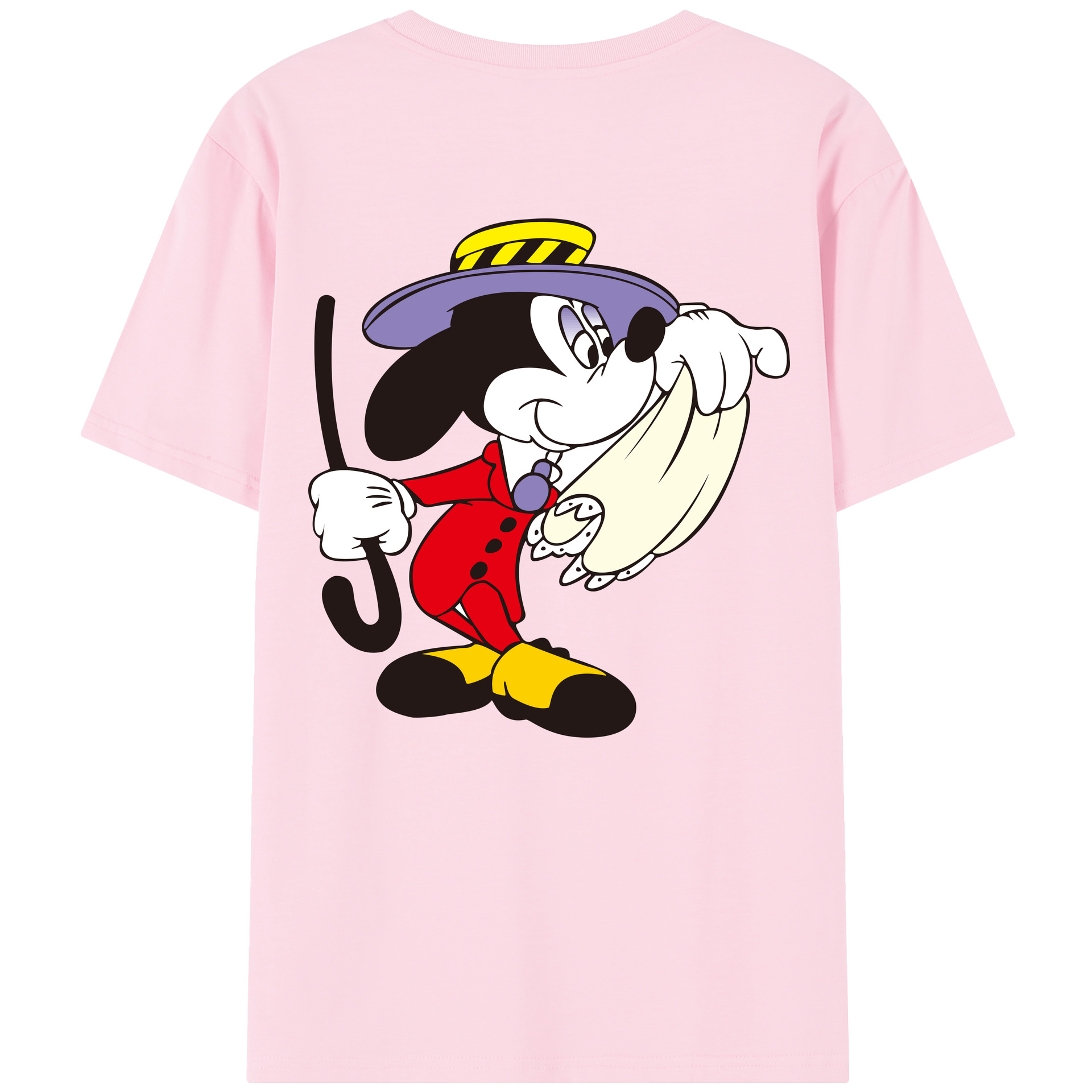 （画像用） ミッキーマウス Mickey Mouse 綿100％半袖Tシャツ（背面プリント）