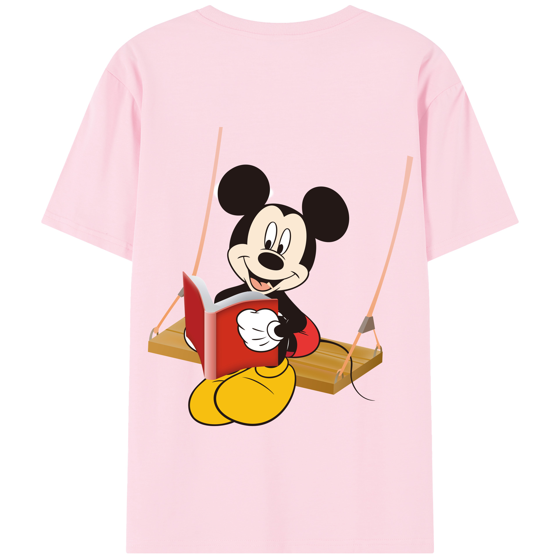 （画像用） ミッキーマウス Mickey Mouse 綿100％半袖Tシャツ（背面プリント）