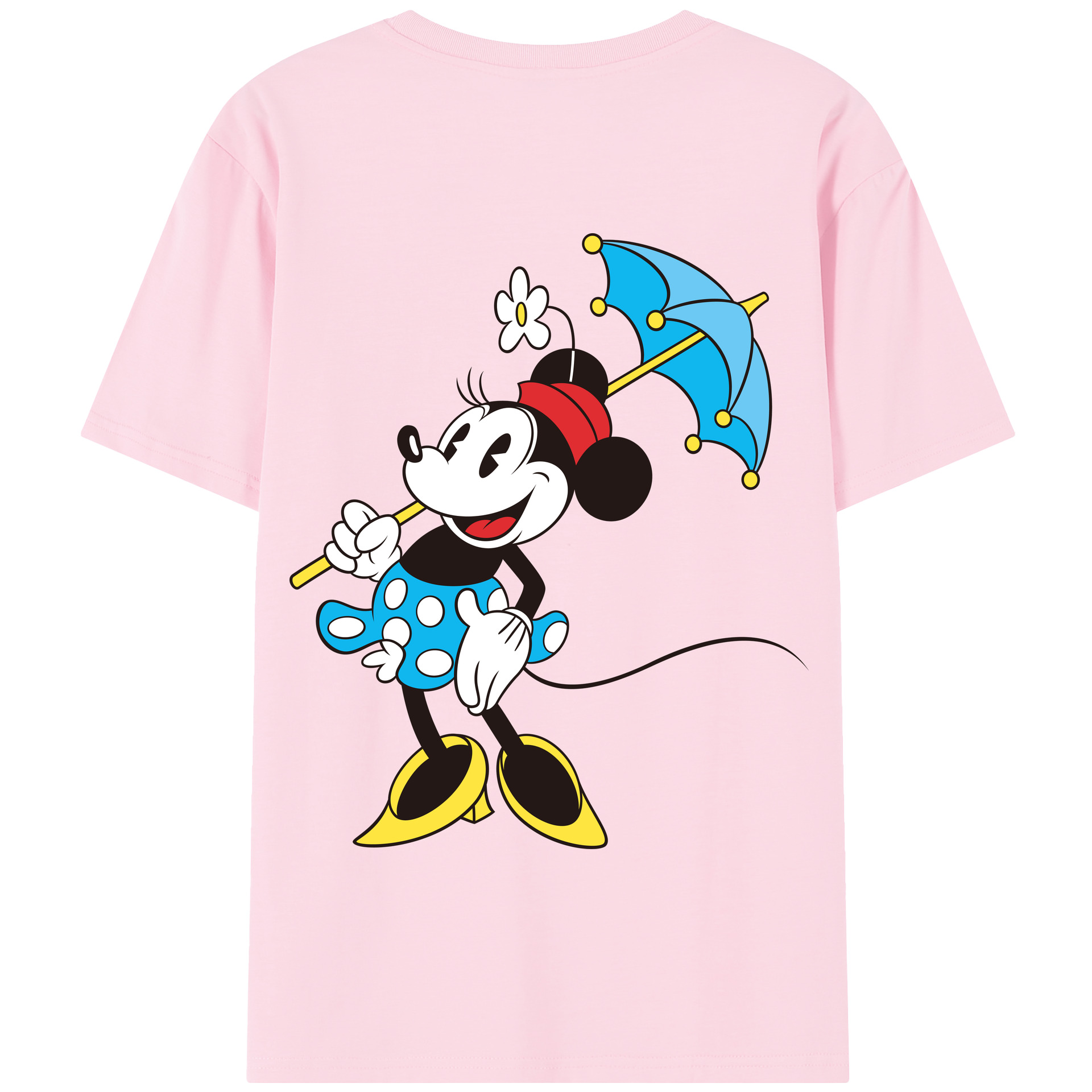 （画像用） ミッキーマウス Mickey Mouse 綿100％半袖Tシャツ（背面プリント）