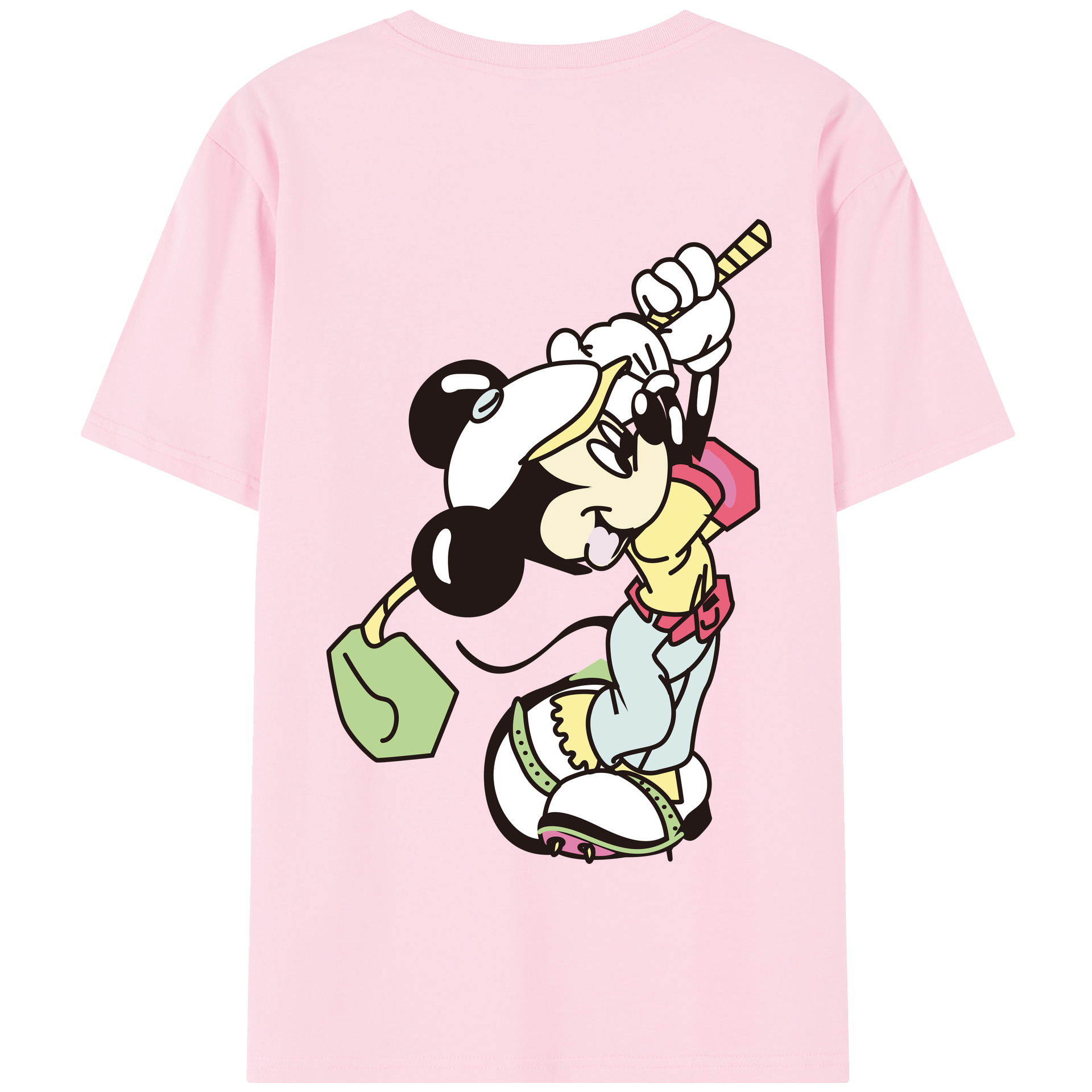 （画像用） ミッキーマウス Mickey Mouse 綿100％半袖Tシャツ（背面プリント）