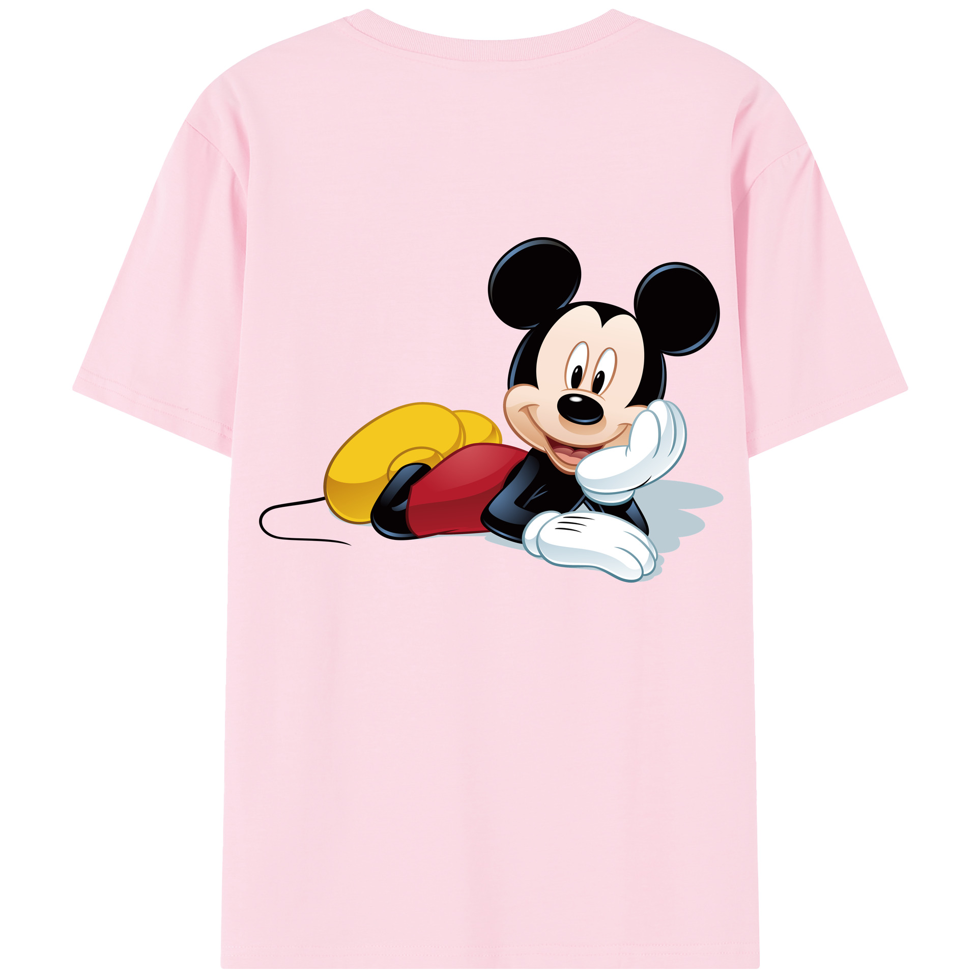 （画像用） ミッキーマウス Mickey Mouse 綿100％半袖Tシャツ（背面プリント）
