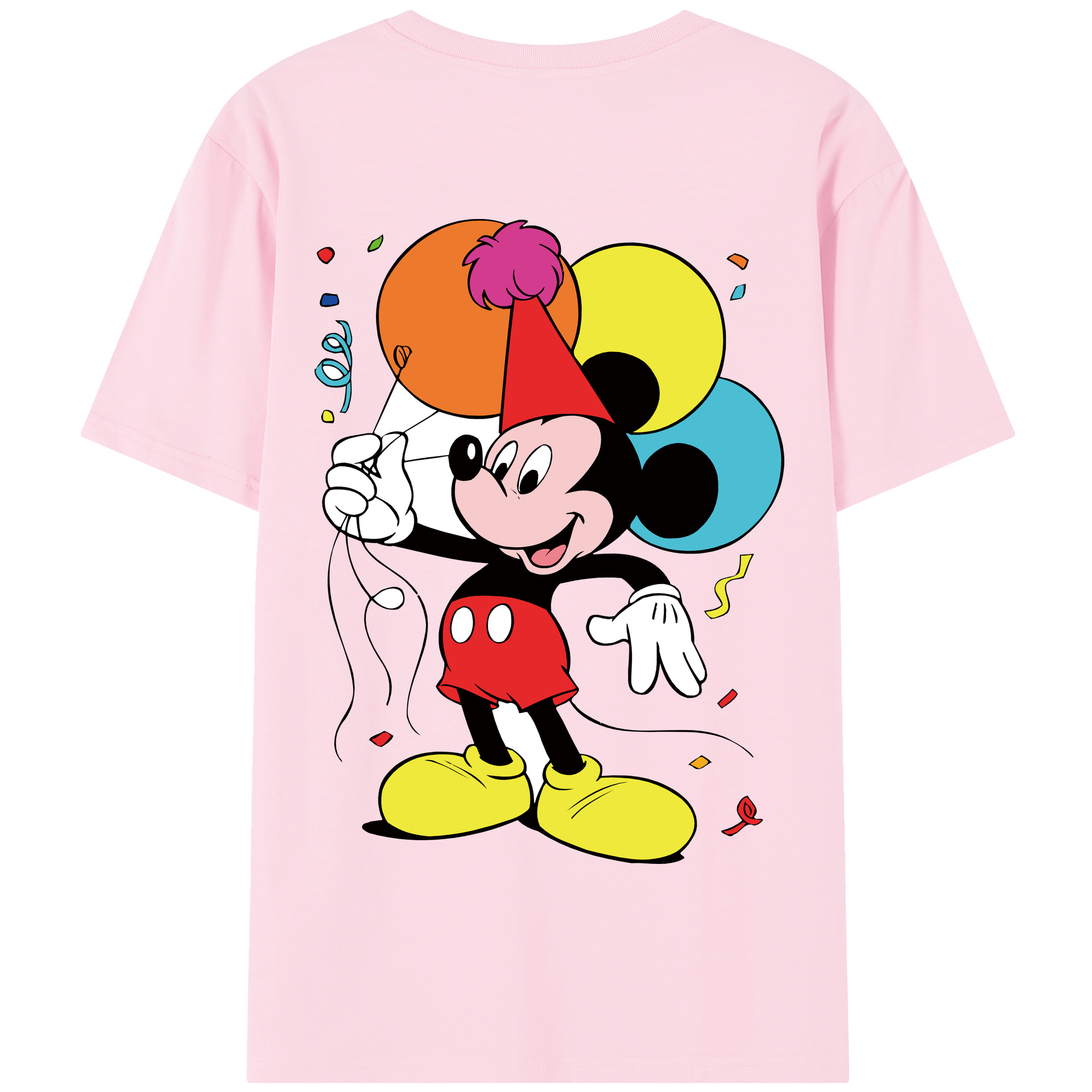 （画像用） ミッキーマウス Mickey Mouse 綿100％半袖Tシャツ（背面プリント）