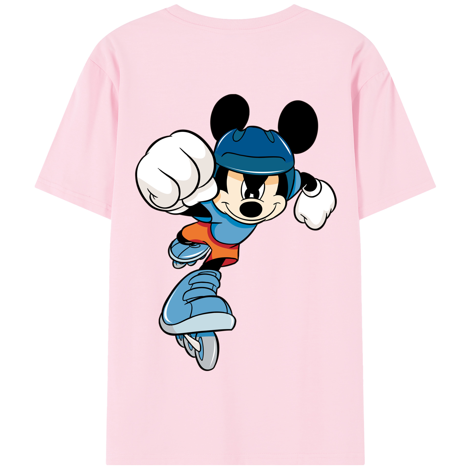 （画像用） ミッキーマウス Mickey Mouse 綿100％半袖Tシャツ（背面プリント）