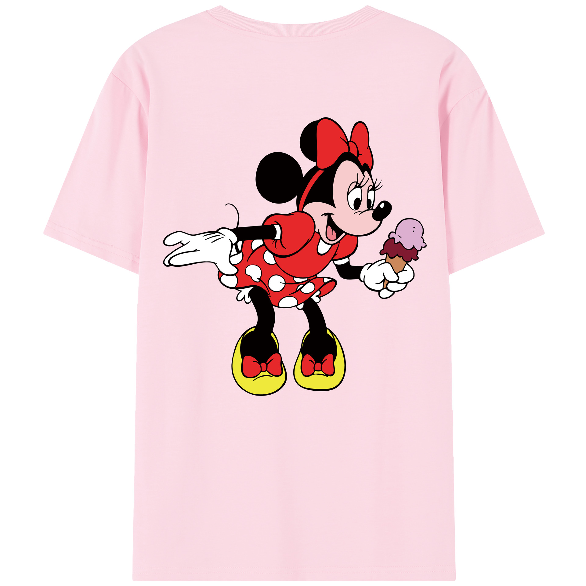 （画像用） ミッキーマウス Mickey Mouse 綿100％半袖Tシャツ（背面プリント）