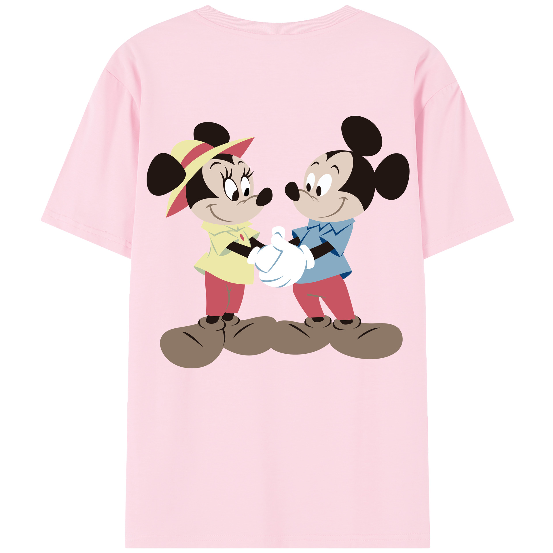 （画像用） ミッキーマウス Mickey Mouse 綿100％半袖Tシャツ（背面プリント）