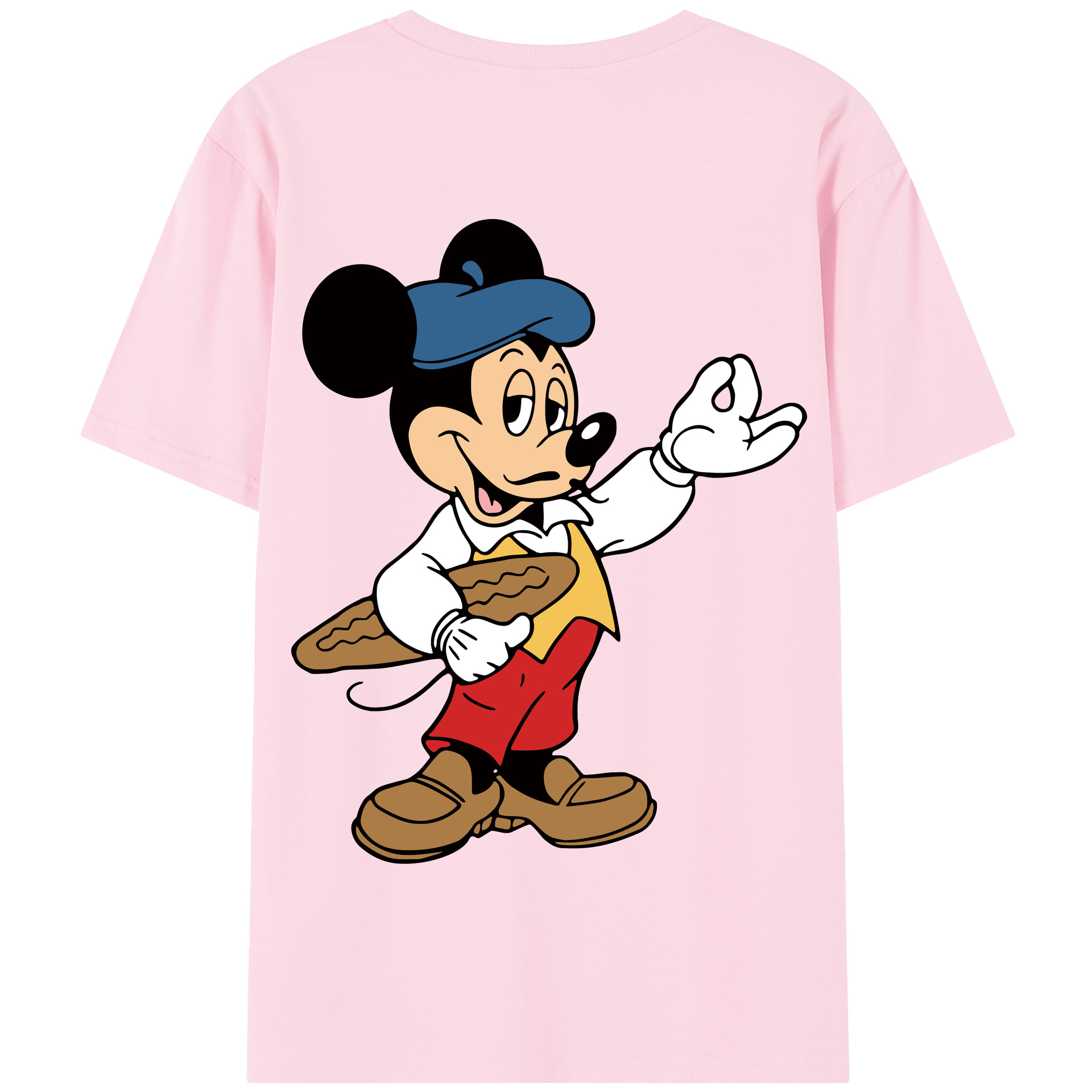 （画像用） ミッキーマウス Mickey Mouse 綿100％半袖Tシャツ（背面プリント）