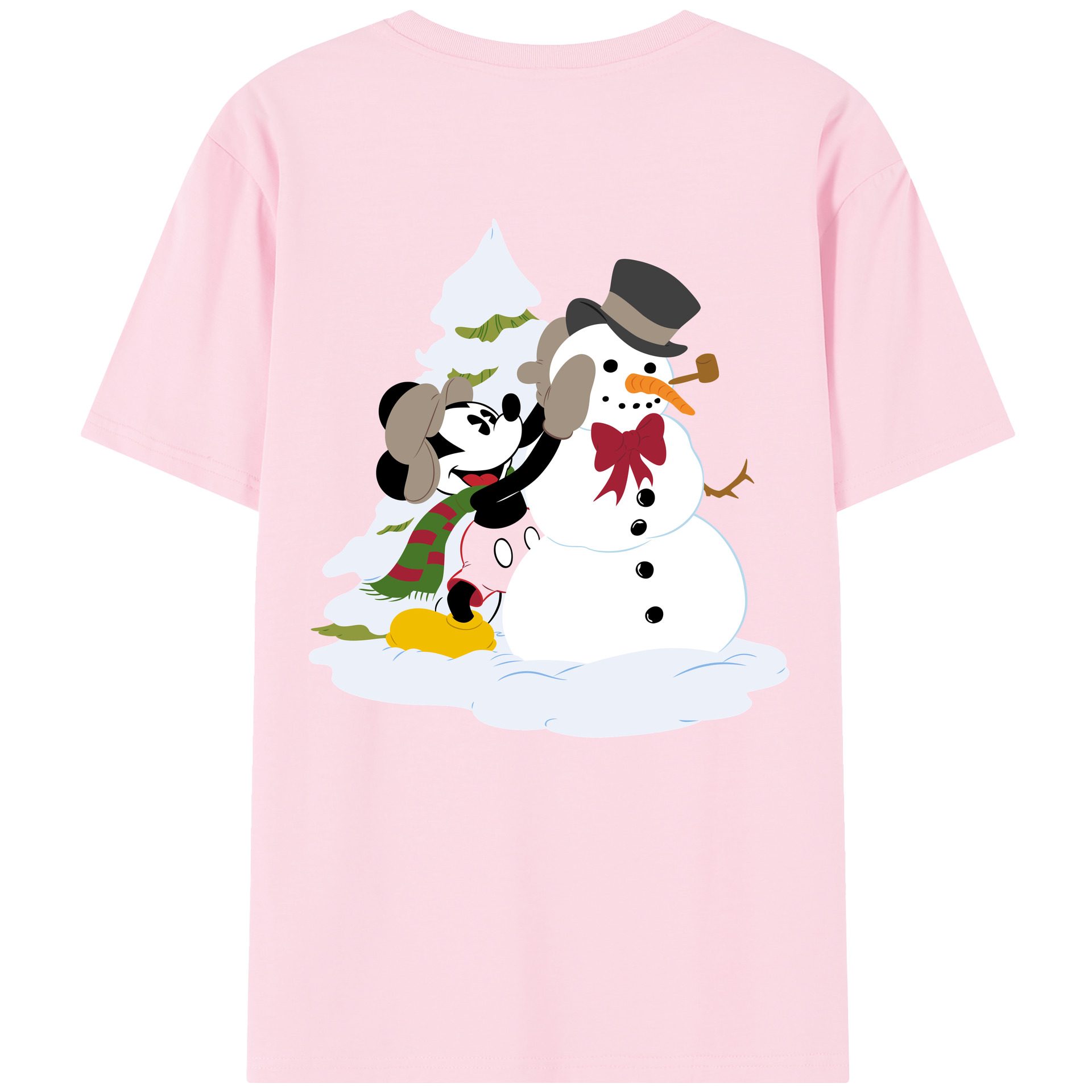 （画像用） ミッキーマウス Mickey Mouse 綿100％半袖Tシャツ（背面プリント）