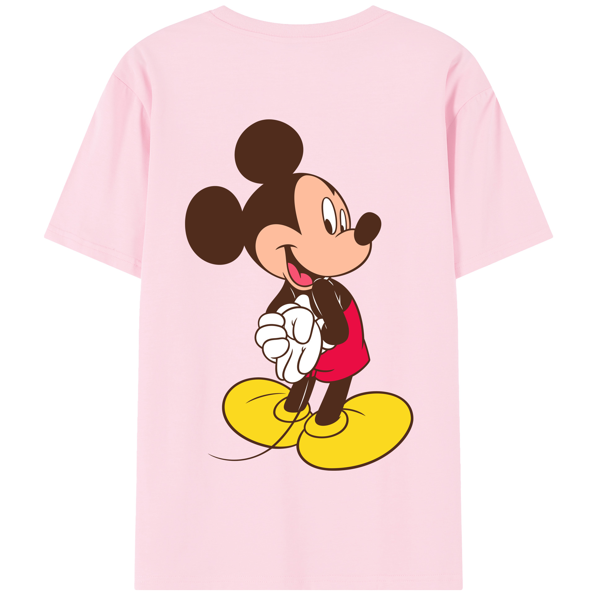 （画像用） ミッキーマウス Mickey Mouse 綿100％半袖Tシャツ（背面プリント）
