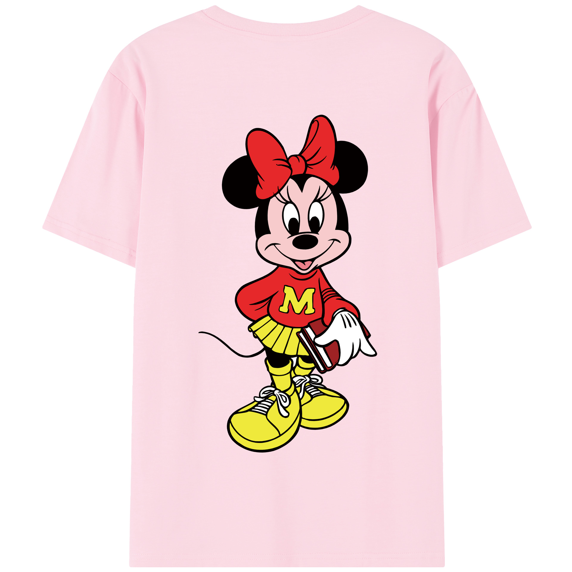（画像用） ミッキーマウス Mickey Mouse 綿100％半袖Tシャツ（背面プリント）