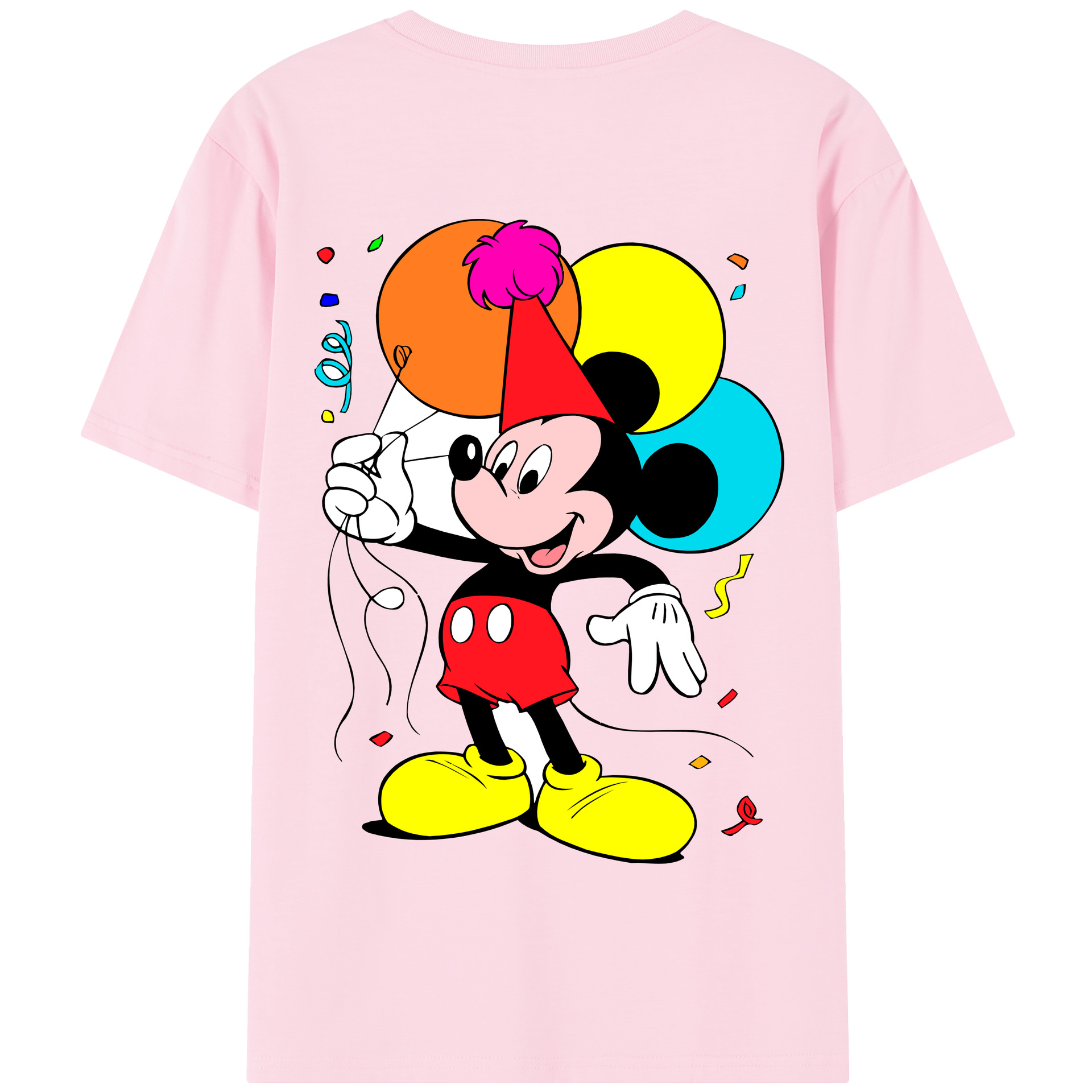 （画像用） ミッキーマウス Mickey Mouse 綿100％半袖Tシャツ（背面プリント）