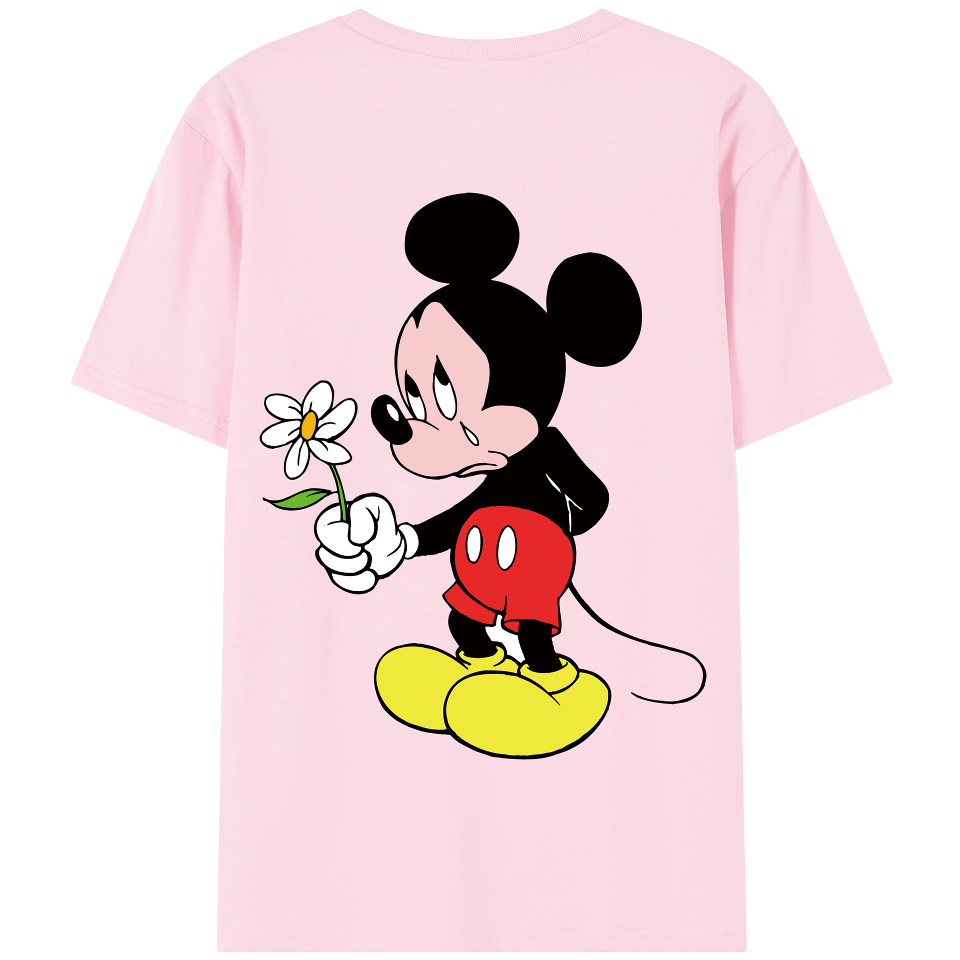 （画像用） ミッキーマウス Mickey Mouse 綿100％半袖Tシャツ（背面プリント）