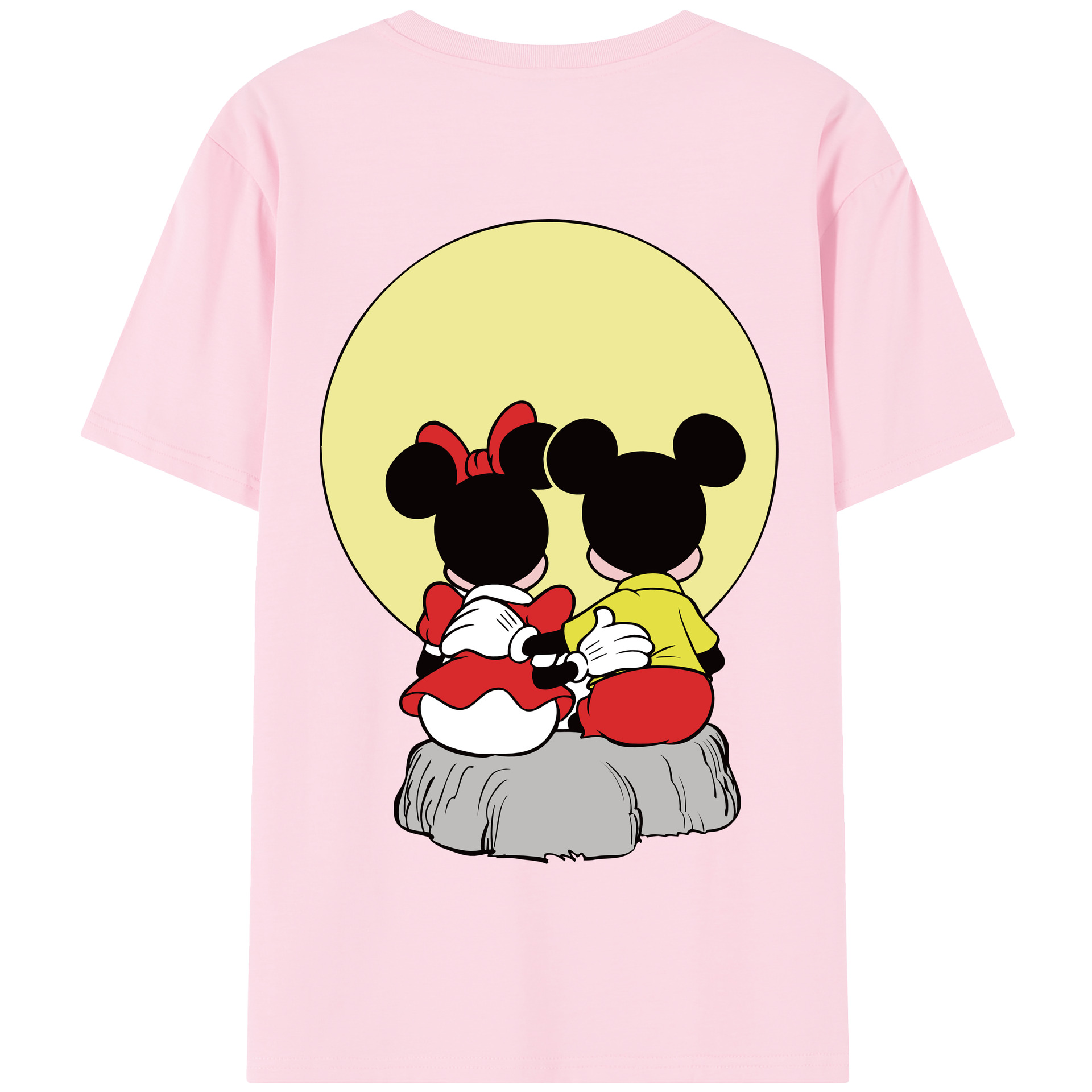 （画像用） ミッキーマウス Mickey Mouse 綿100％半袖Tシャツ（背面プリント）
