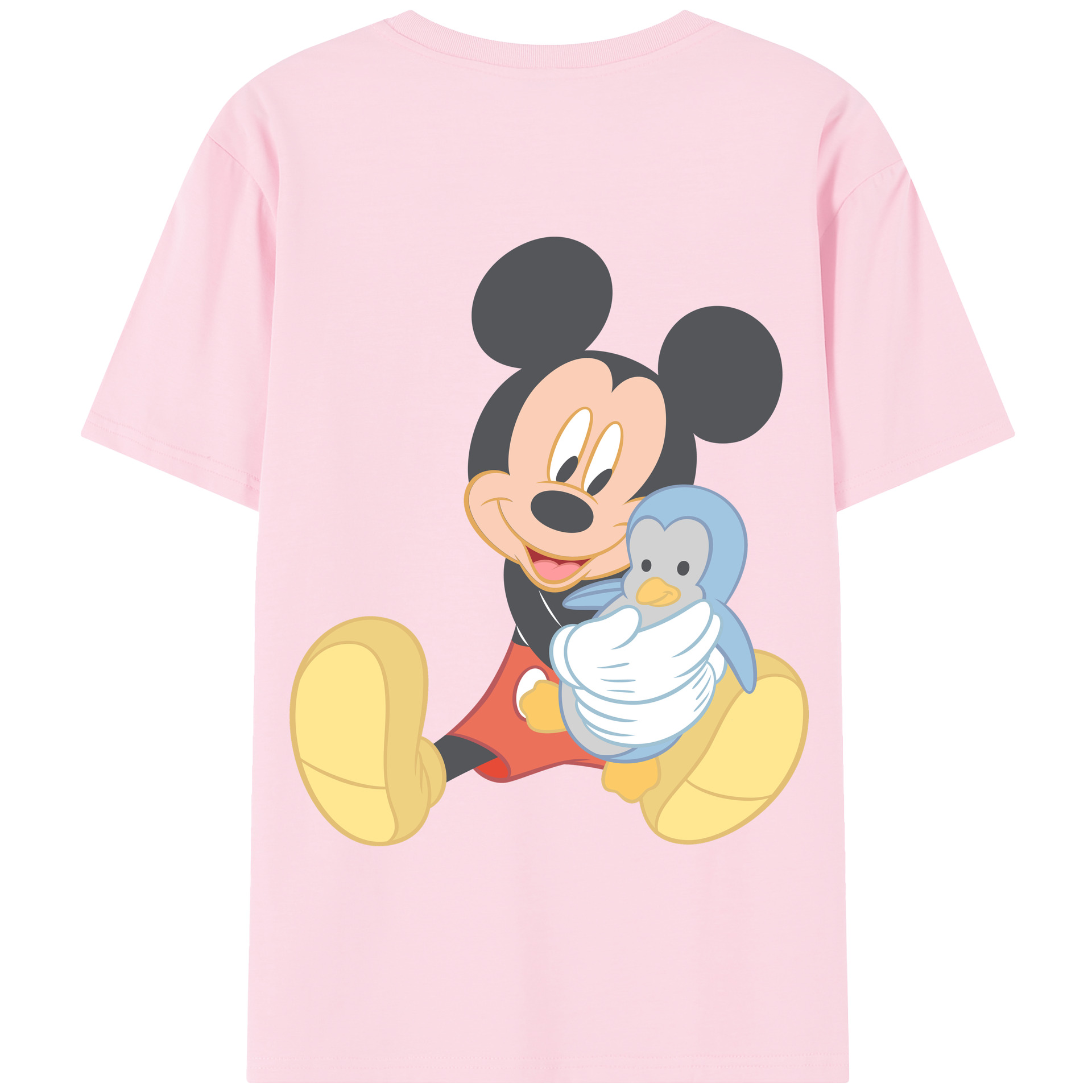 （画像用） ミッキーマウス Mickey Mouse 綿100％半袖Tシャツ（背面プリント）