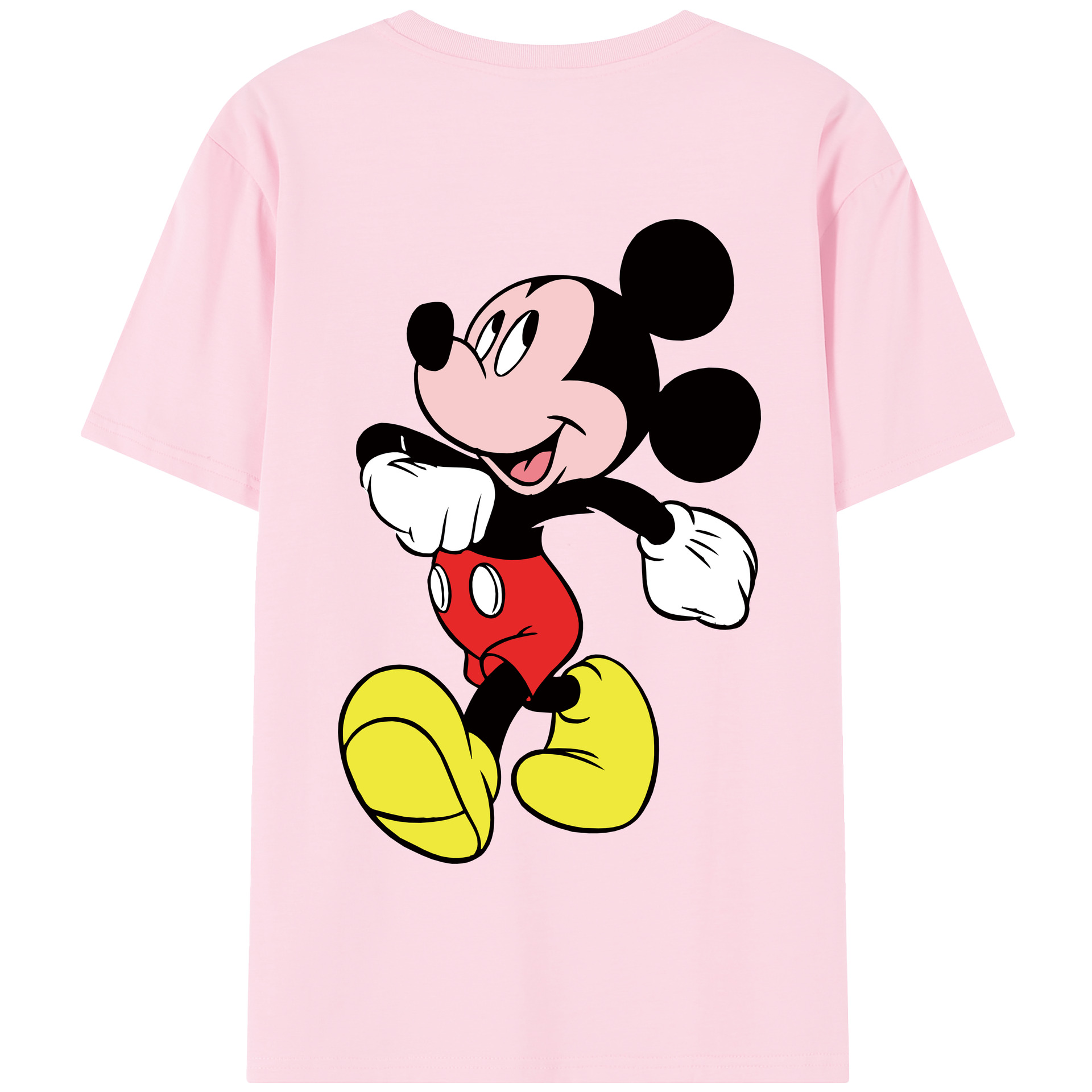 （画像用） ミッキーマウス Mickey Mouse 綿100％半袖Tシャツ（背面プリント）