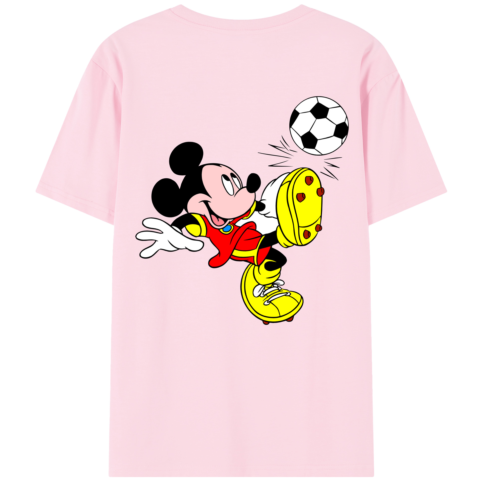 （画像用） ミッキーマウス Mickey Mouse 綿100％半袖Tシャツ（背面プリント）