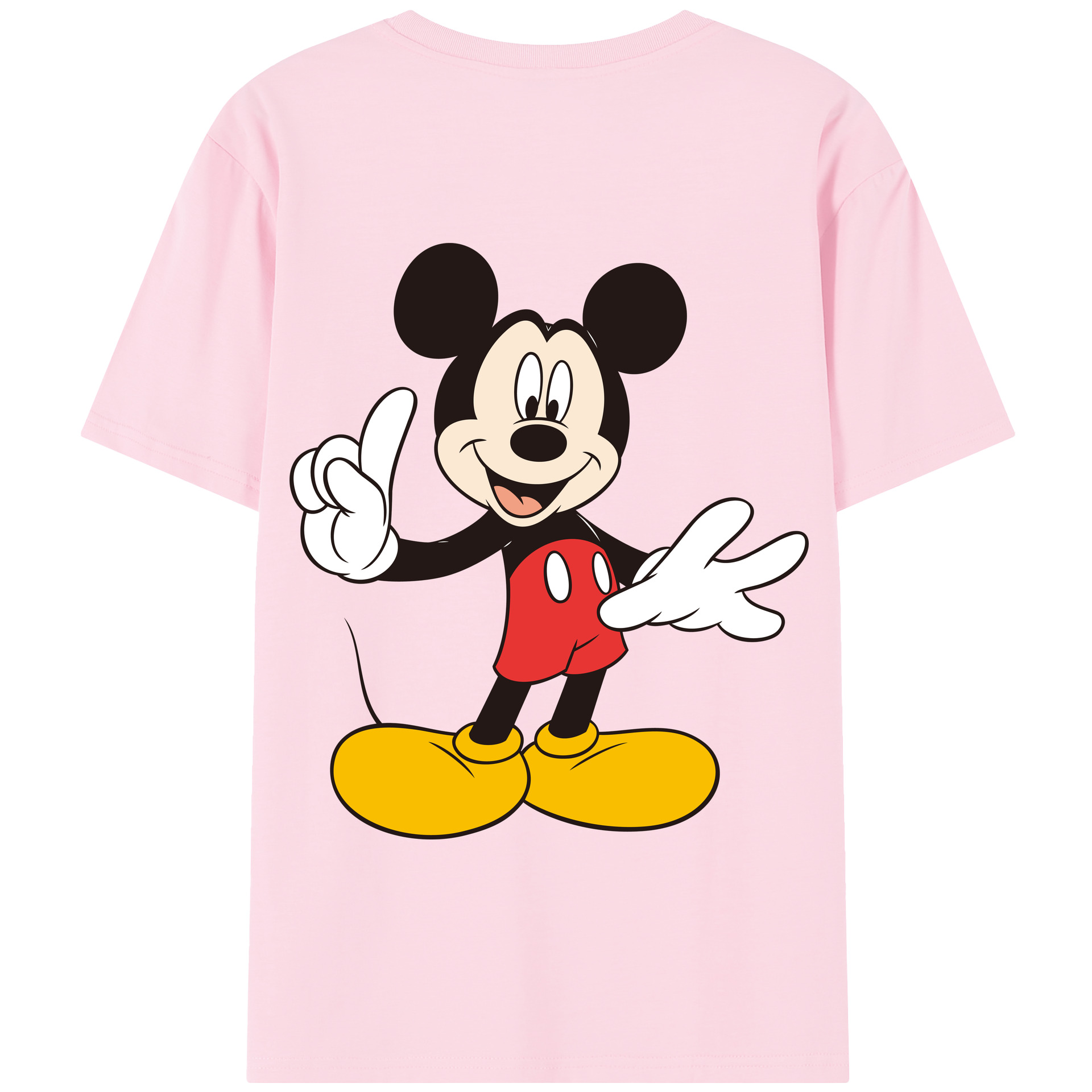 （画像用） ミッキーマウス Mickey Mouse 綿100％半袖Tシャツ（背面プリント）