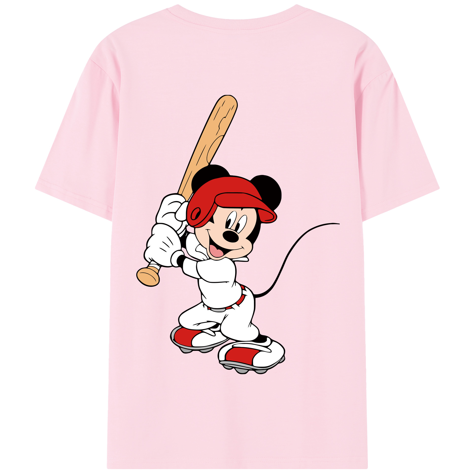 （画像用） ミッキーマウス Mickey Mouse 綿100％半袖Tシャツ（背面プリント）