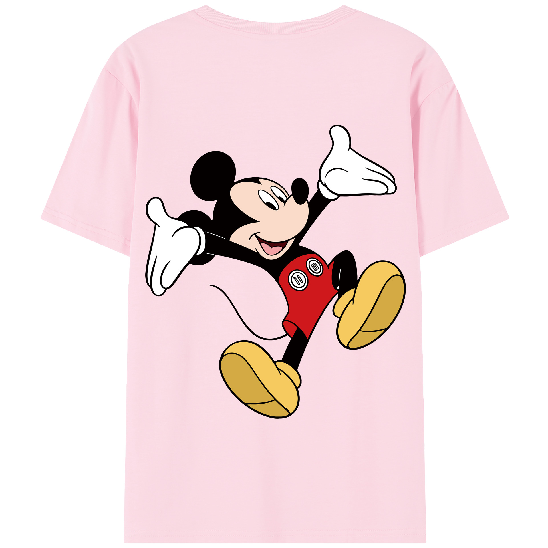 （画像用） ミッキーマウス Mickey Mouse 綿100％半袖Tシャツ（背面プリント）