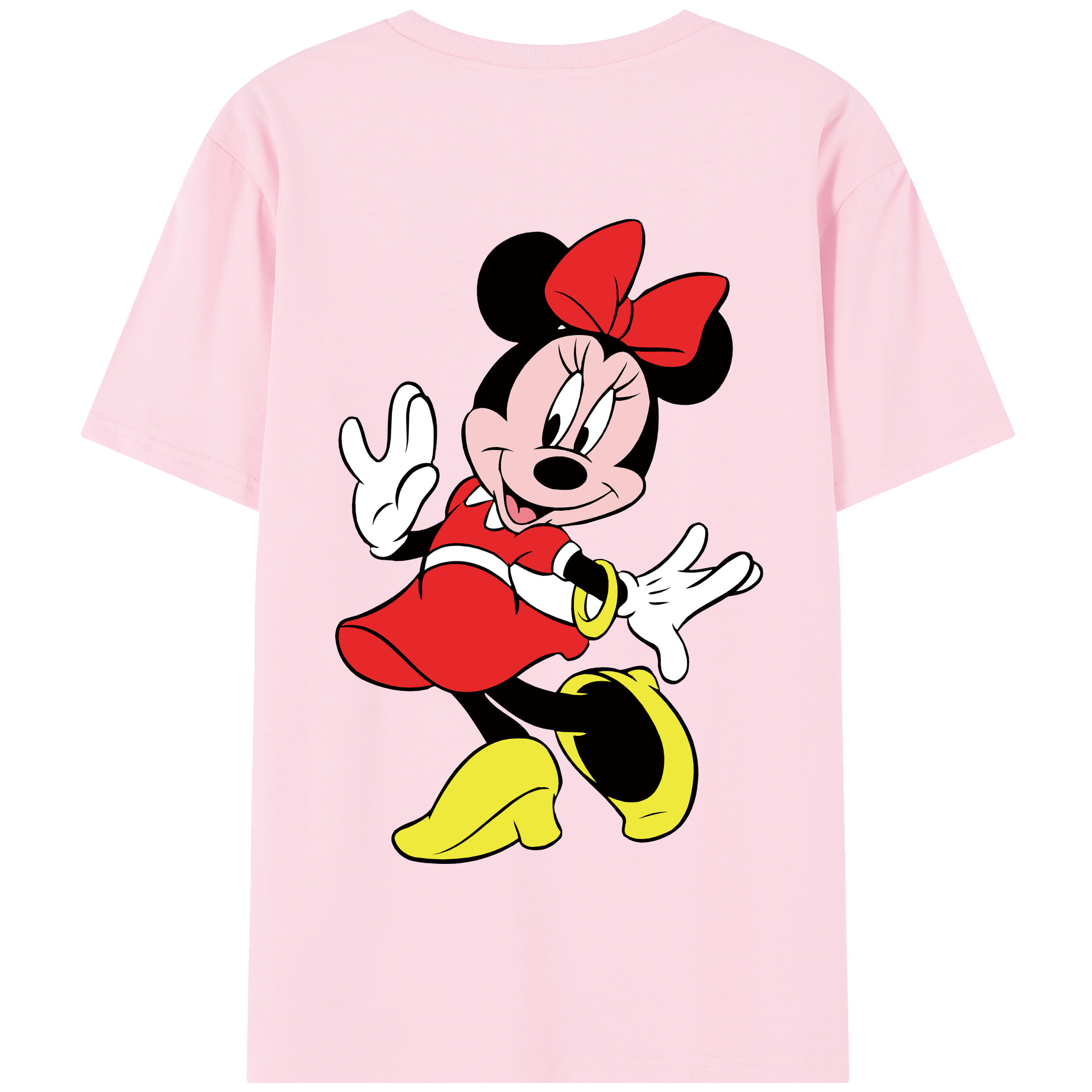 （画像用） ミッキーマウス Mickey Mouse 綿100％半袖Tシャツ（背面プリント）