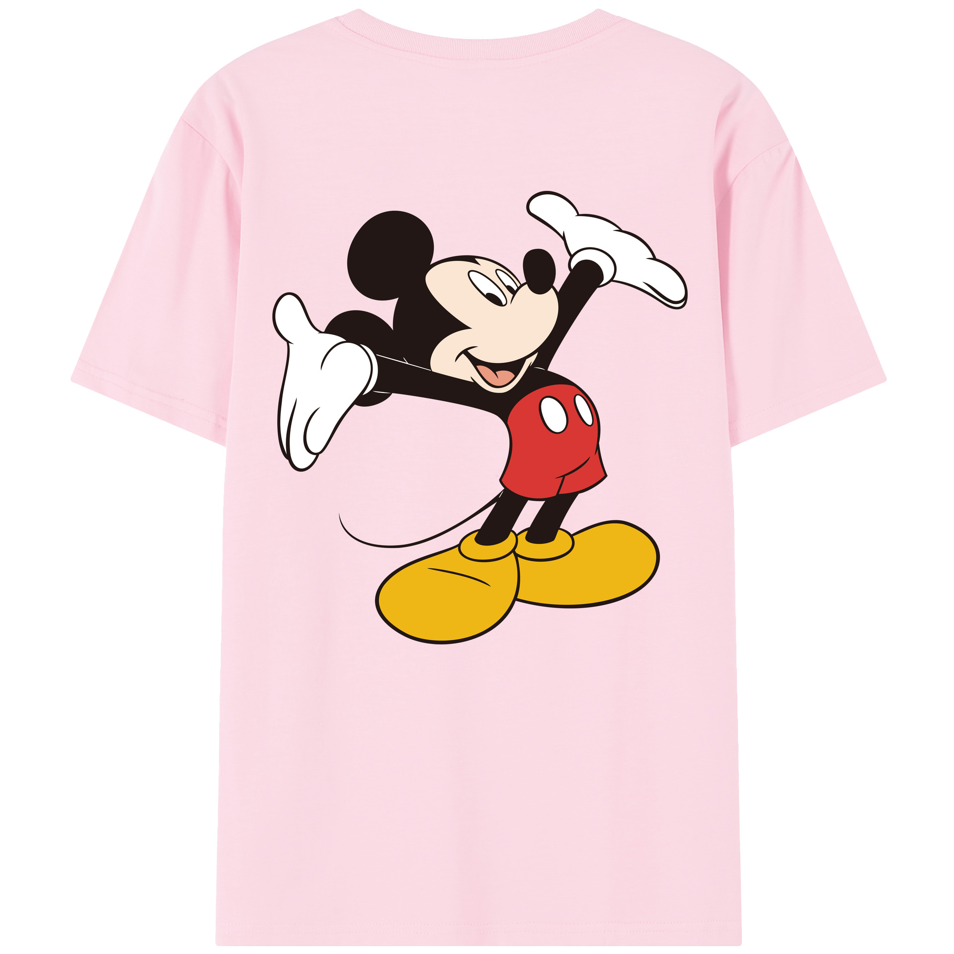 （画像用） ミッキーマウス Mickey Mouse 綿100％半袖Tシャツ（背面プリント）