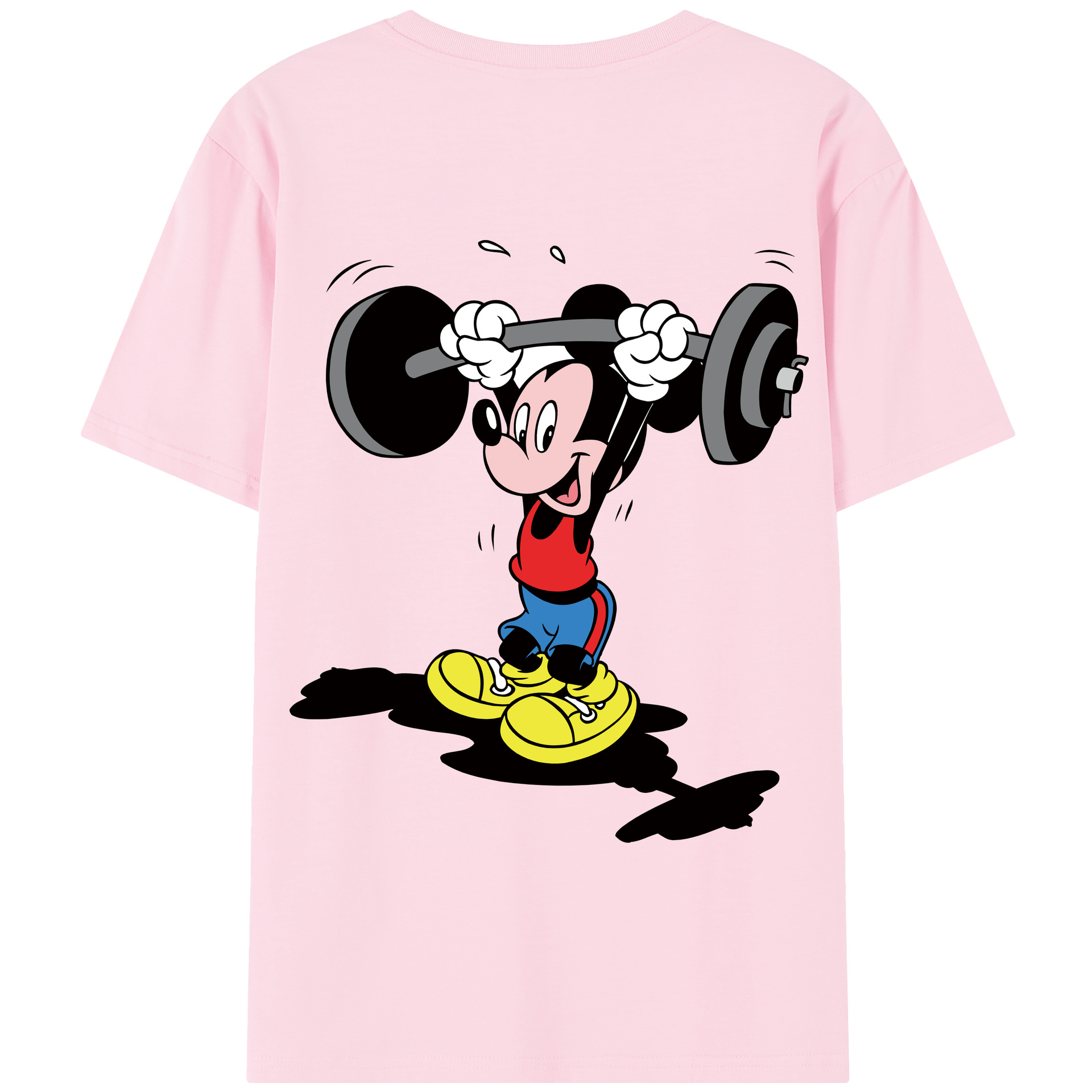 （画像用） ミッキーマウス Mickey Mouse 綿100％半袖Tシャツ（背面プリント）