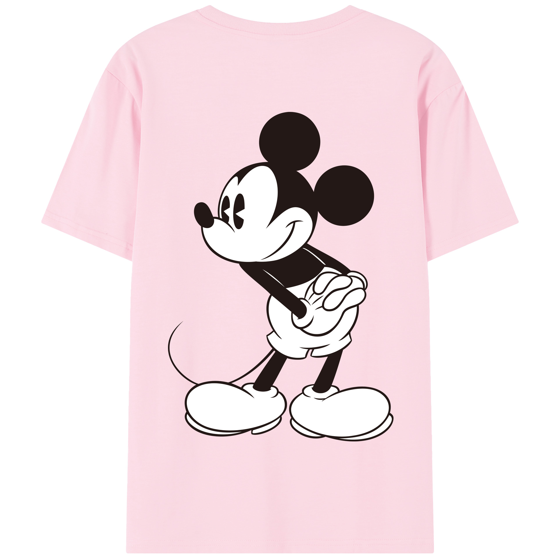 （画像用） ミッキーマウス Mickey Mouse 綿100％半袖Tシャツ（背面プリント）