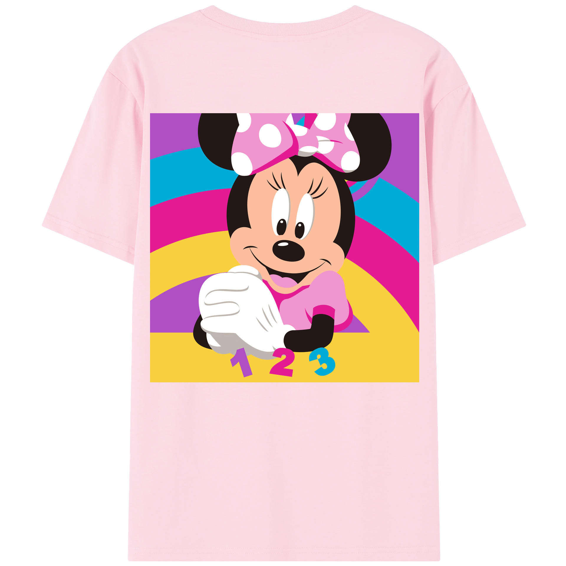 （画像用） ミッキーマウス Mickey Mouse 綿100％半袖Tシャツ（背面プリント）