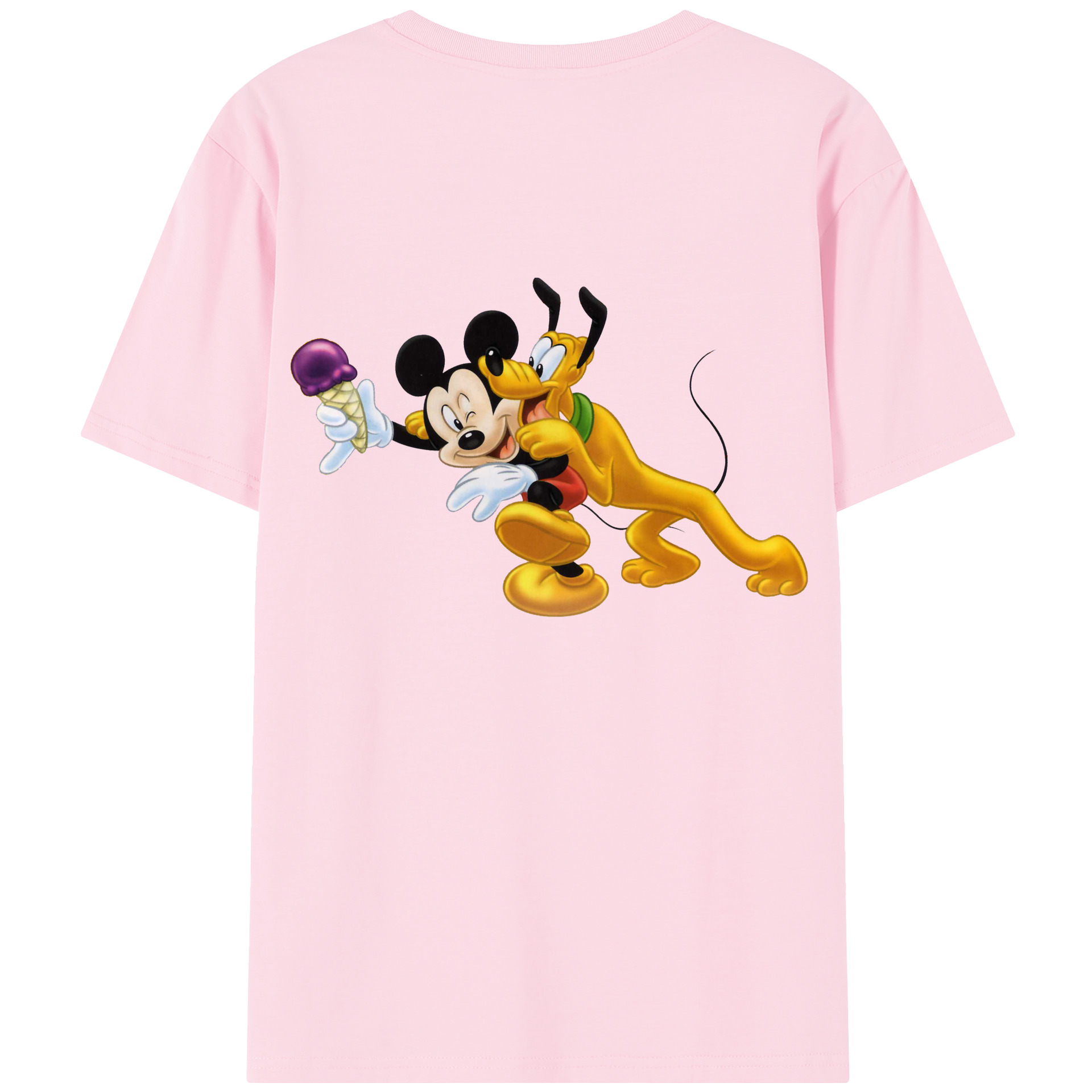 （画像用） ミッキーマウス Mickey Mouse 綿100％半袖Tシャツ（背面プリント）