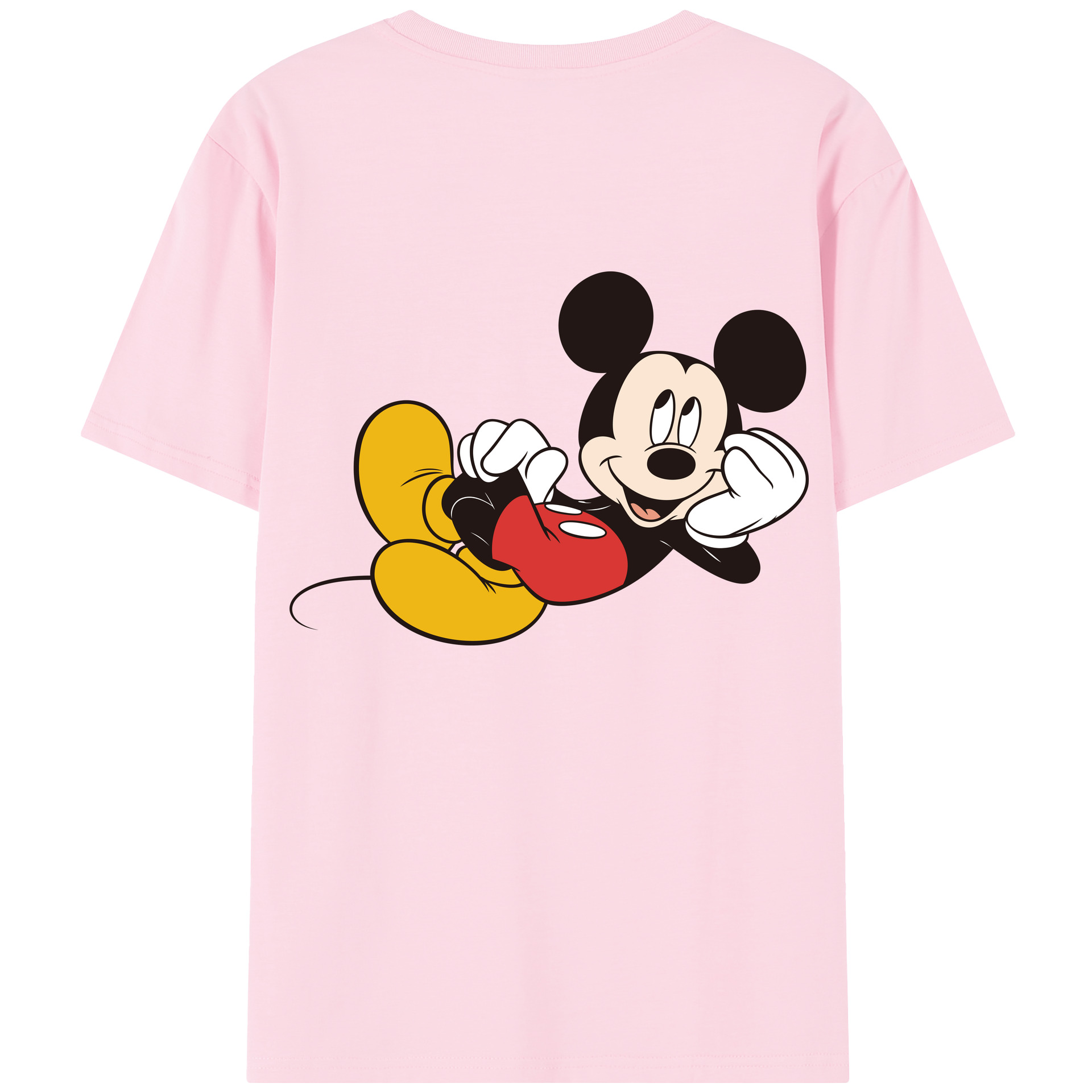 （画像用） ミッキーマウス Mickey Mouse 綿100％半袖Tシャツ（背面プリント）