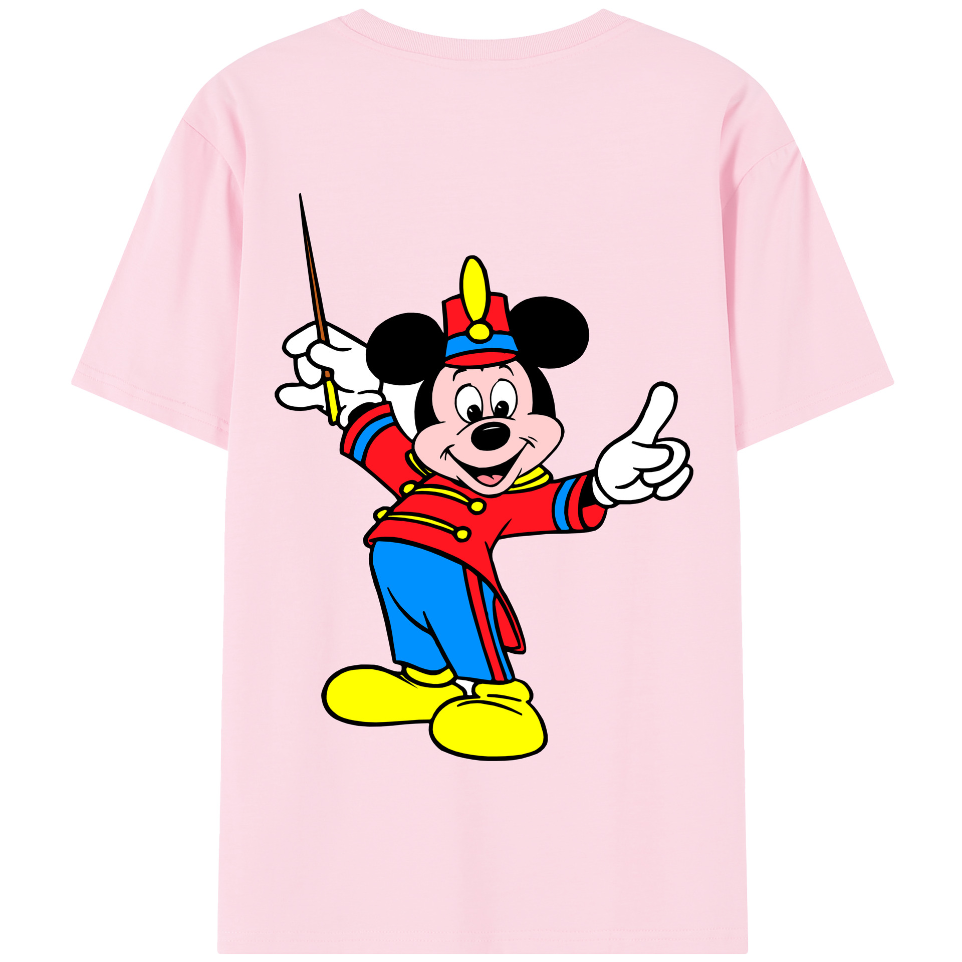 （画像用） ミッキーマウス Mickey Mouse 綿100％半袖Tシャツ（背面プリント）