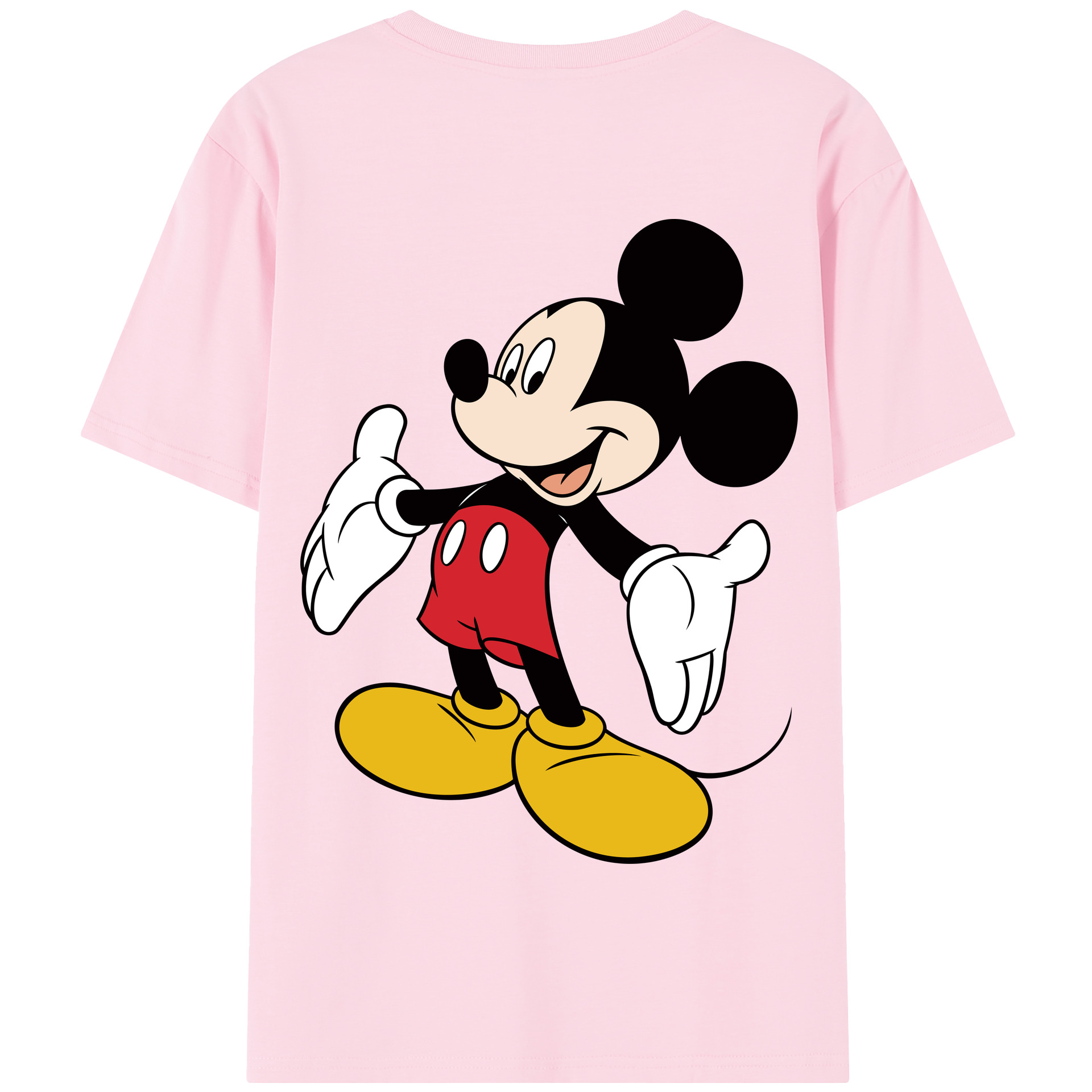 （画像用） ミッキーマウス Mickey Mouse 綿100％半袖Tシャツ（背面プリント）
