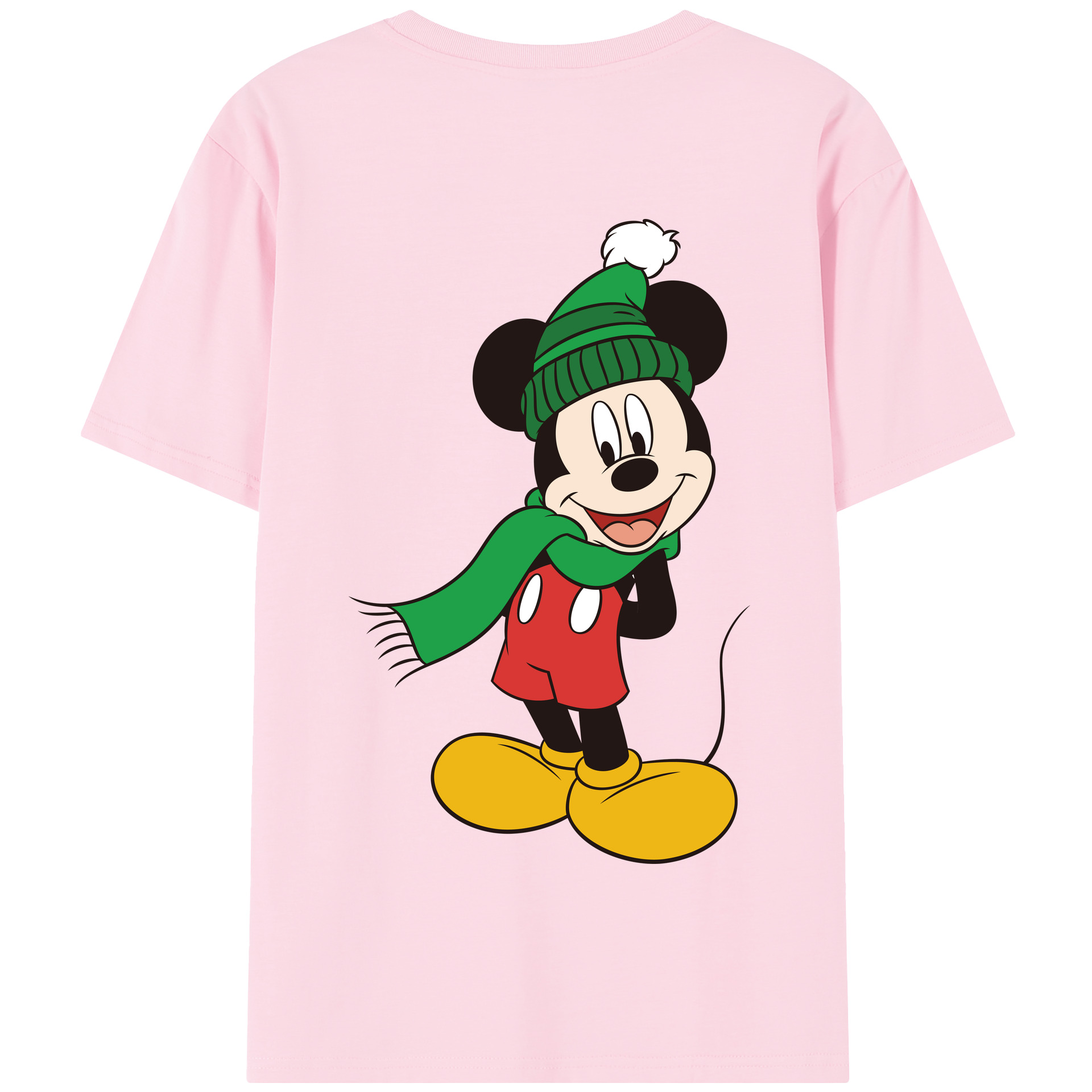 （画像用） ミッキーマウス Mickey Mouse 綿100％半袖Tシャツ（背面プリント）