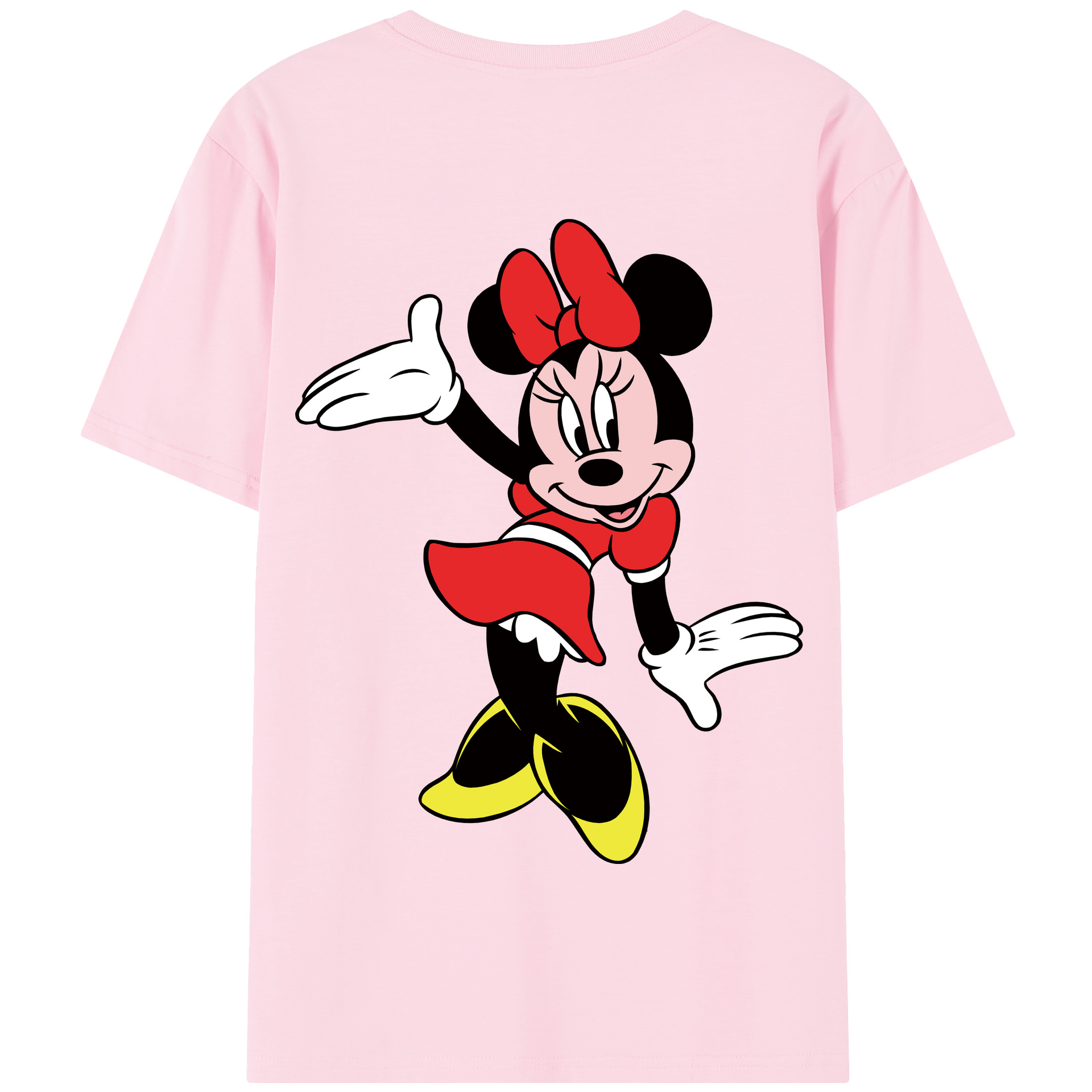 （画像用） ミッキーマウス Mickey Mouse 綿100％半袖Tシャツ（背面プリント）
