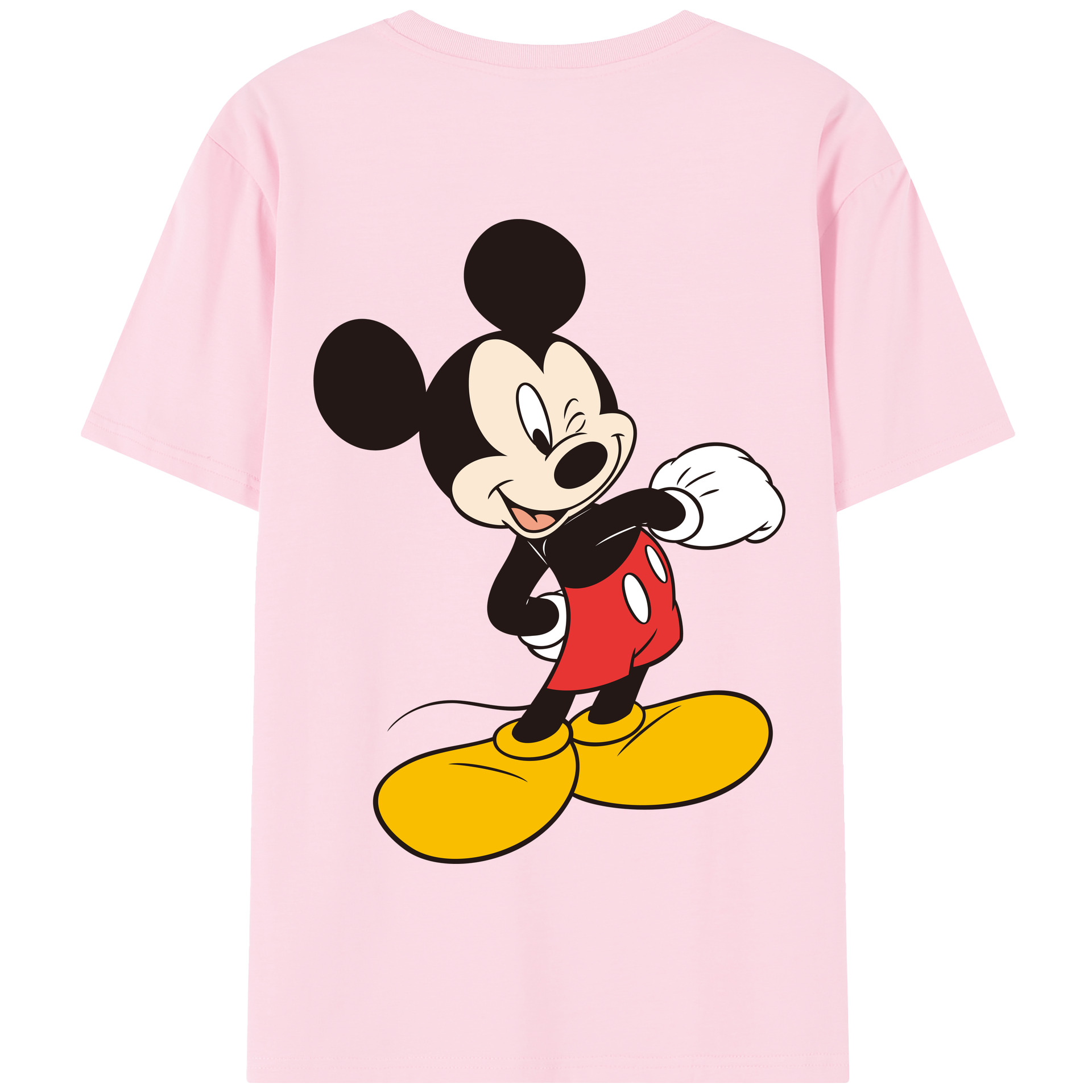 （画像用） ミッキーマウス Mickey Mouse 綿100％半袖Tシャツ（背面プリント）