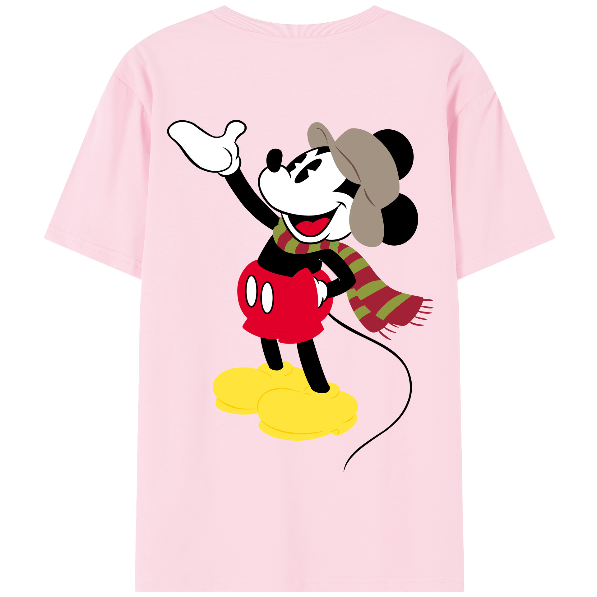 （画像用） ミッキーマウス Mickey Mouse 綿100％半袖Tシャツ（背面プリント）