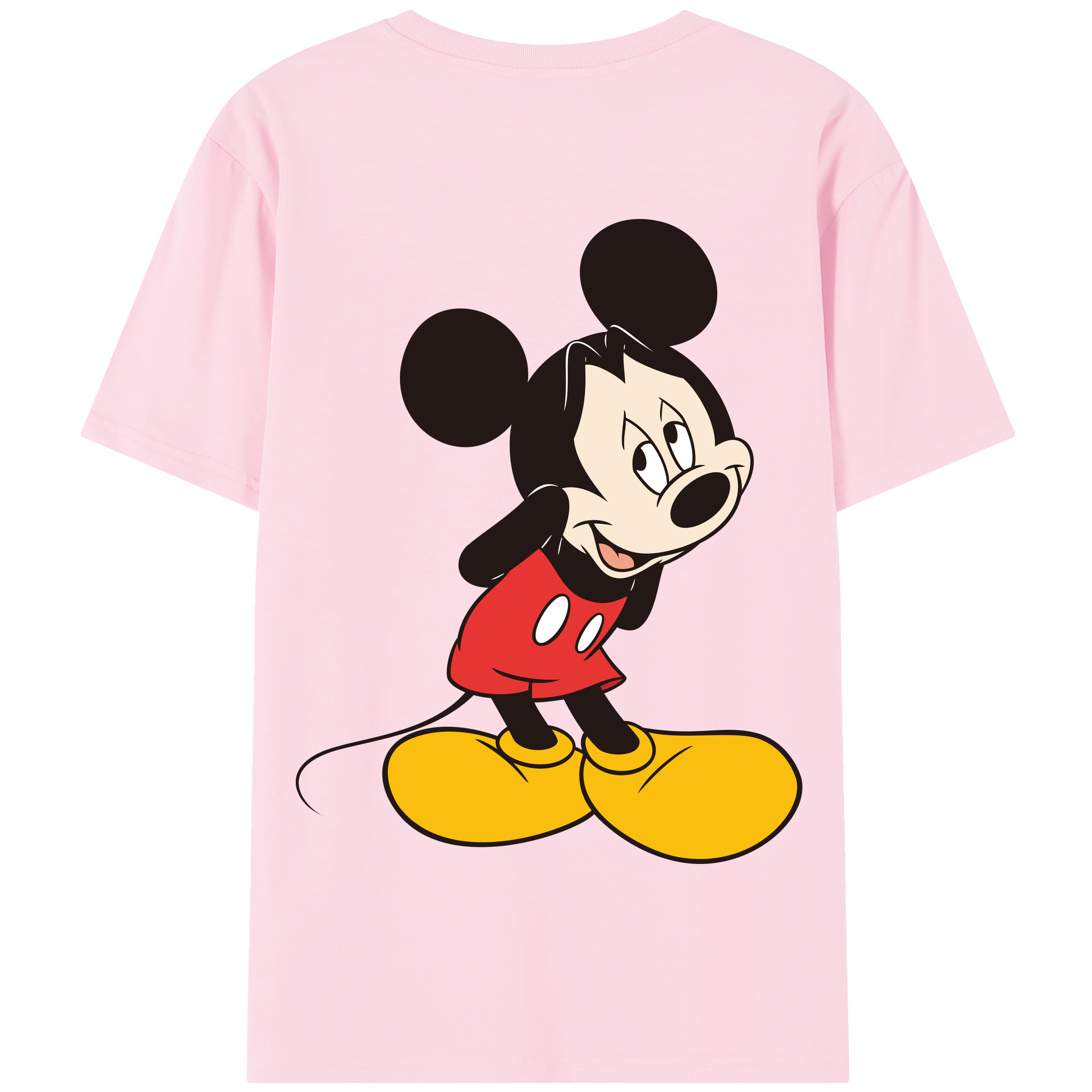 （画像用） ミッキーマウス Mickey Mouse 綿100％半袖Tシャツ（背面プリント）