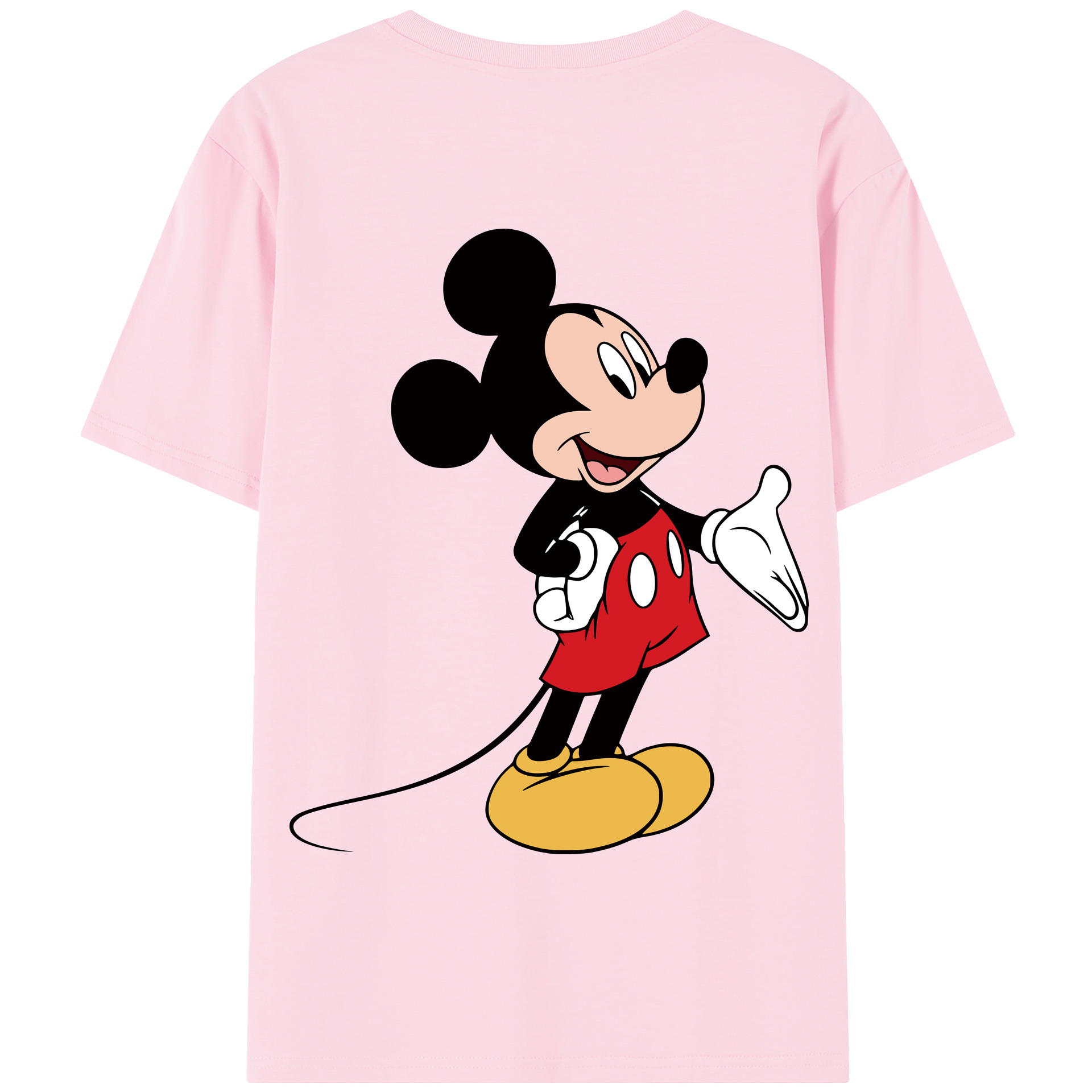 （画像用） ミッキーマウス Mickey Mouse 綿100％半袖Tシャツ（背面プリント）