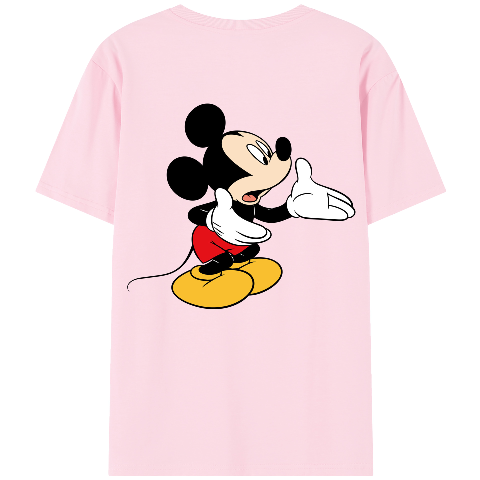 （画像用） ミッキーマウス Mickey Mouse 綿100％半袖Tシャツ（背面プリント）