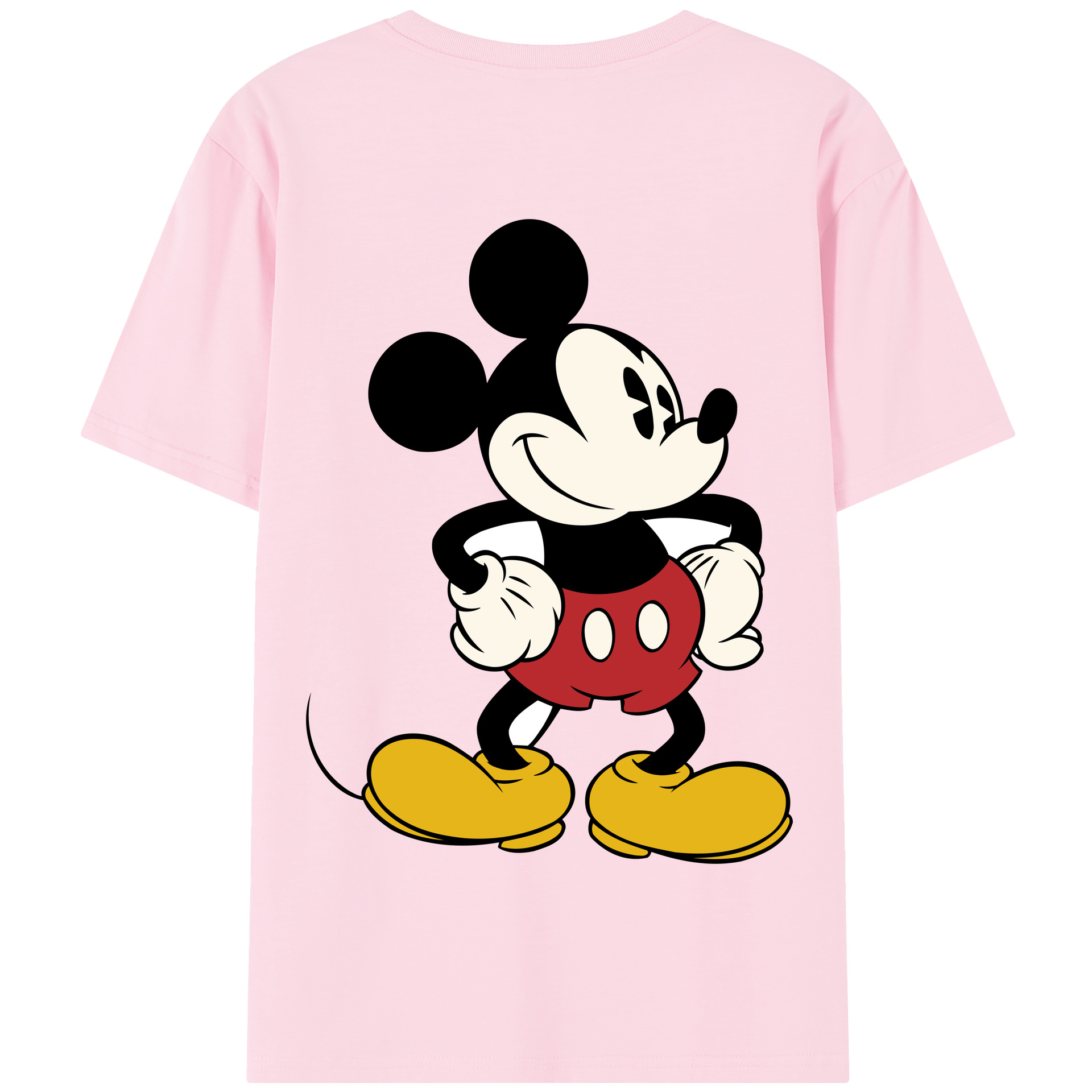 （画像用） ミッキーマウス Mickey Mouse 綿100％半袖Tシャツ（背面プリント）