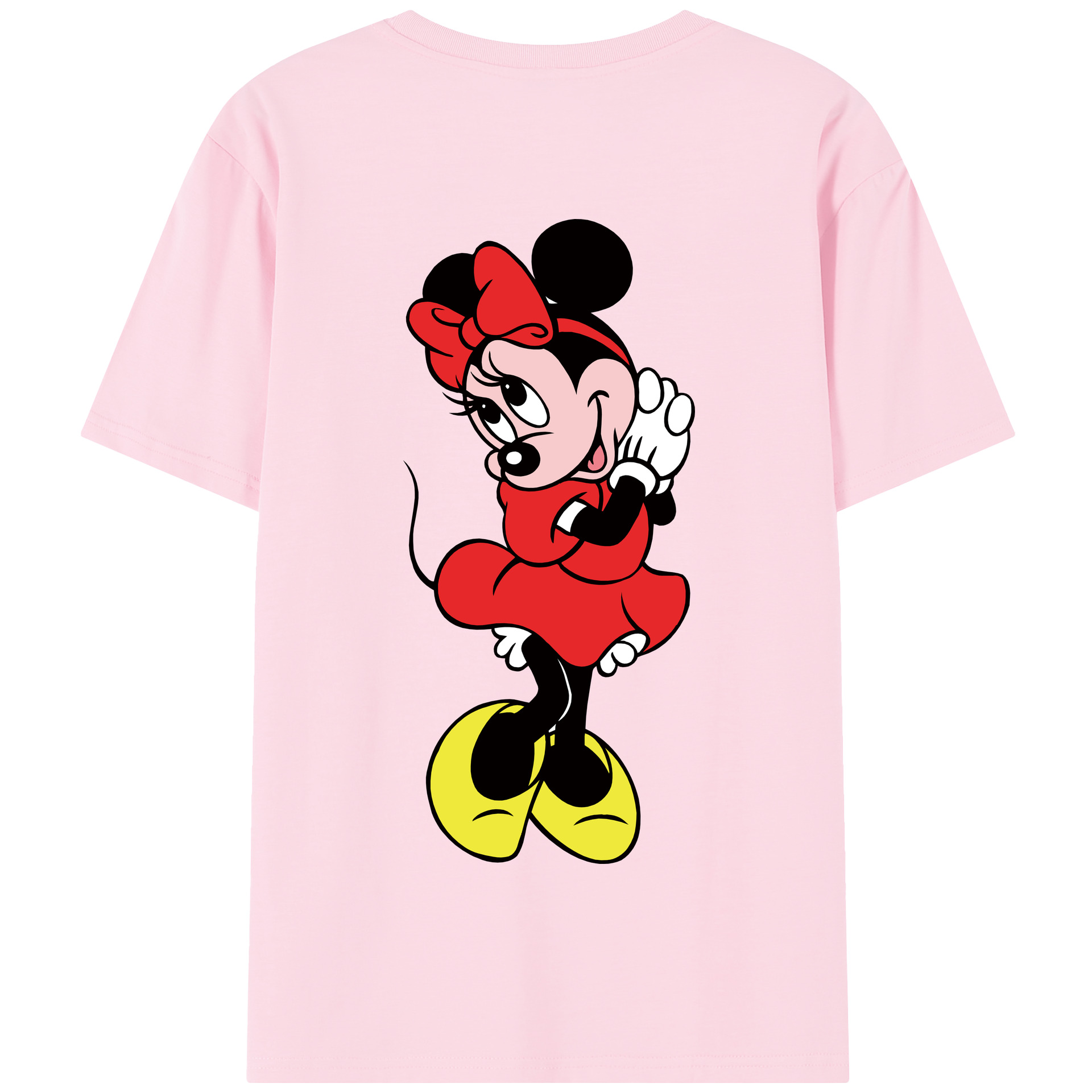（画像用） ミッキーマウス Mickey Mouse 綿100％半袖Tシャツ（背面プリント）