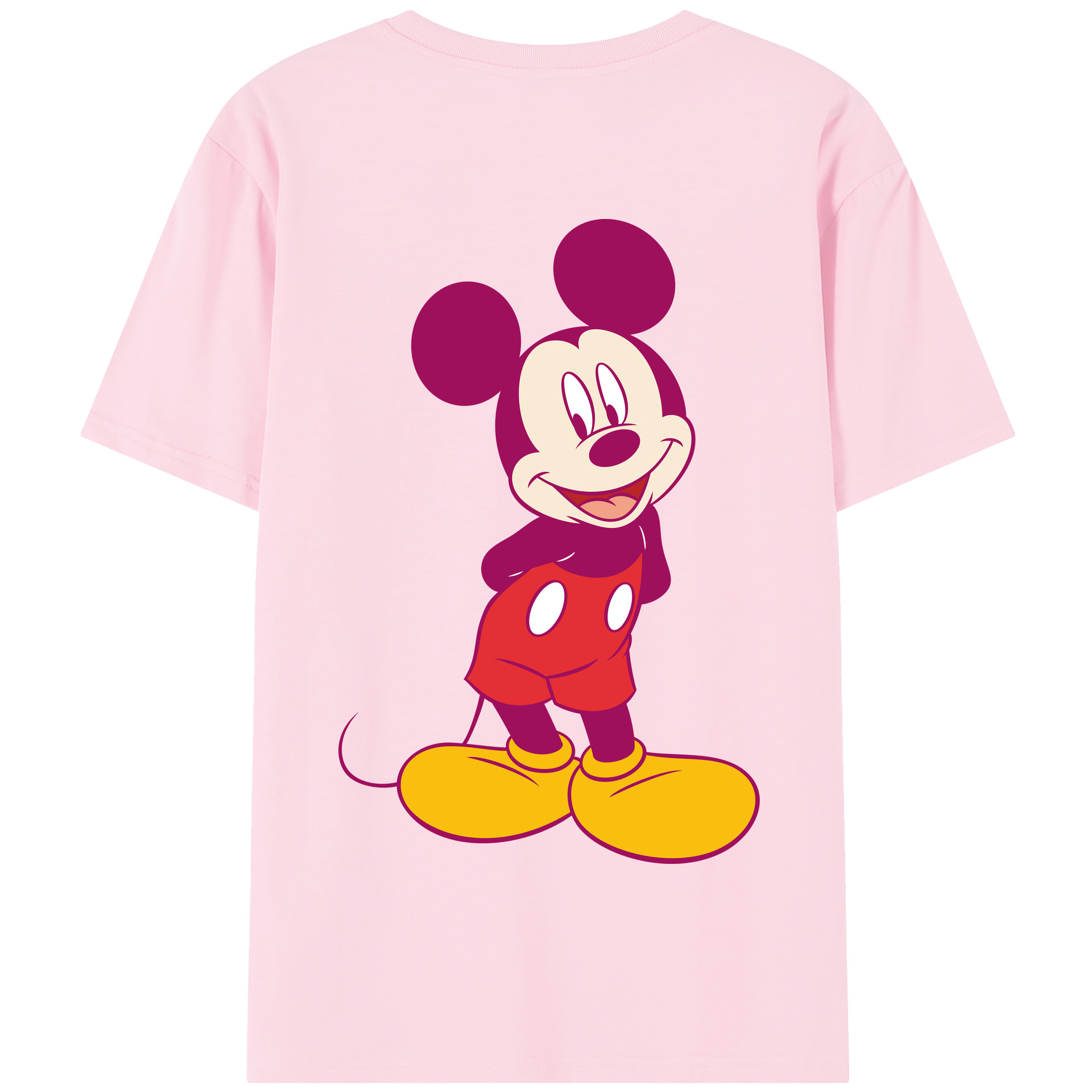（画像用） ミッキーマウス Mickey Mouse 綿100％半袖Tシャツ（背面プリント）