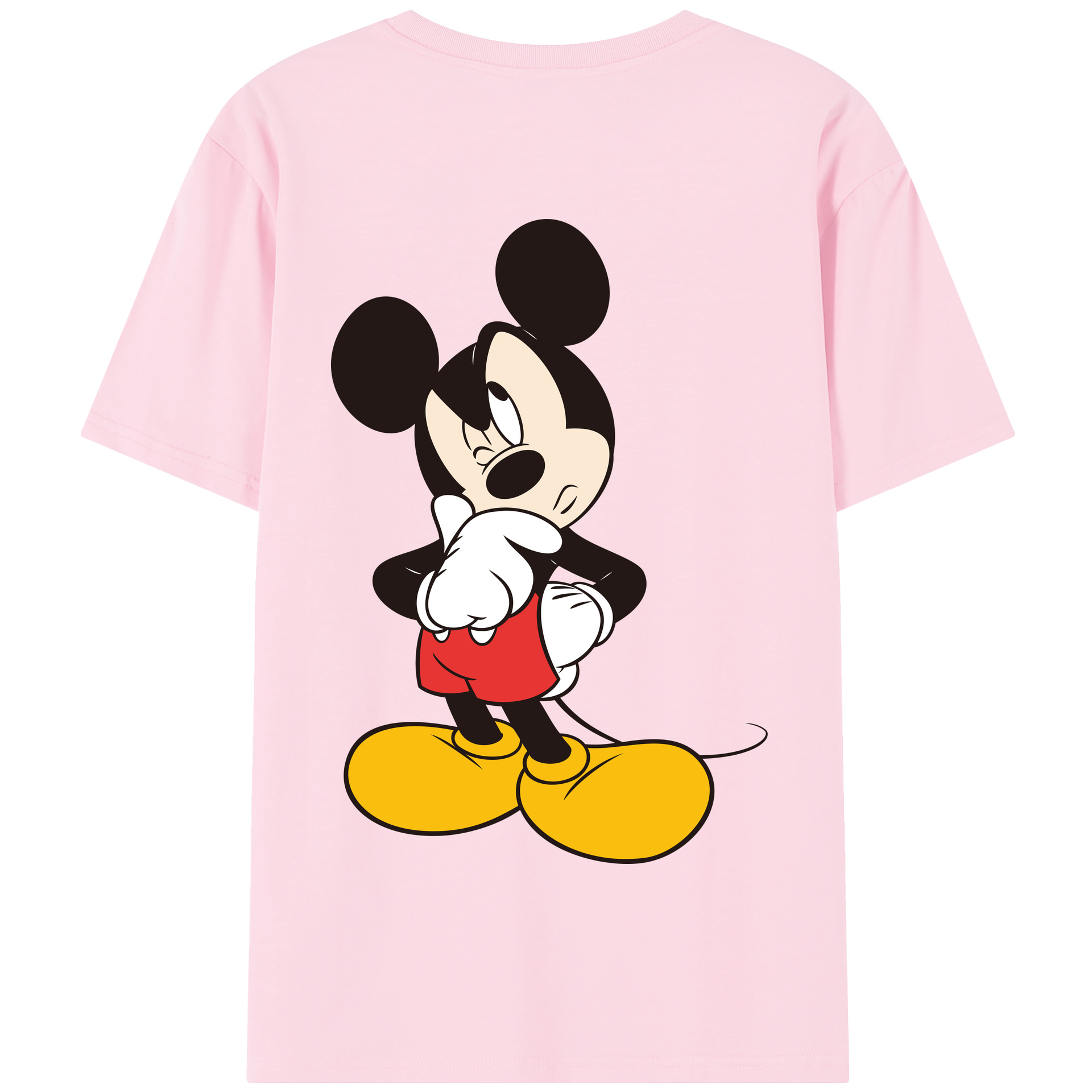 （画像用） ミッキーマウス Mickey Mouse 綿100％半袖Tシャツ（背面プリント）