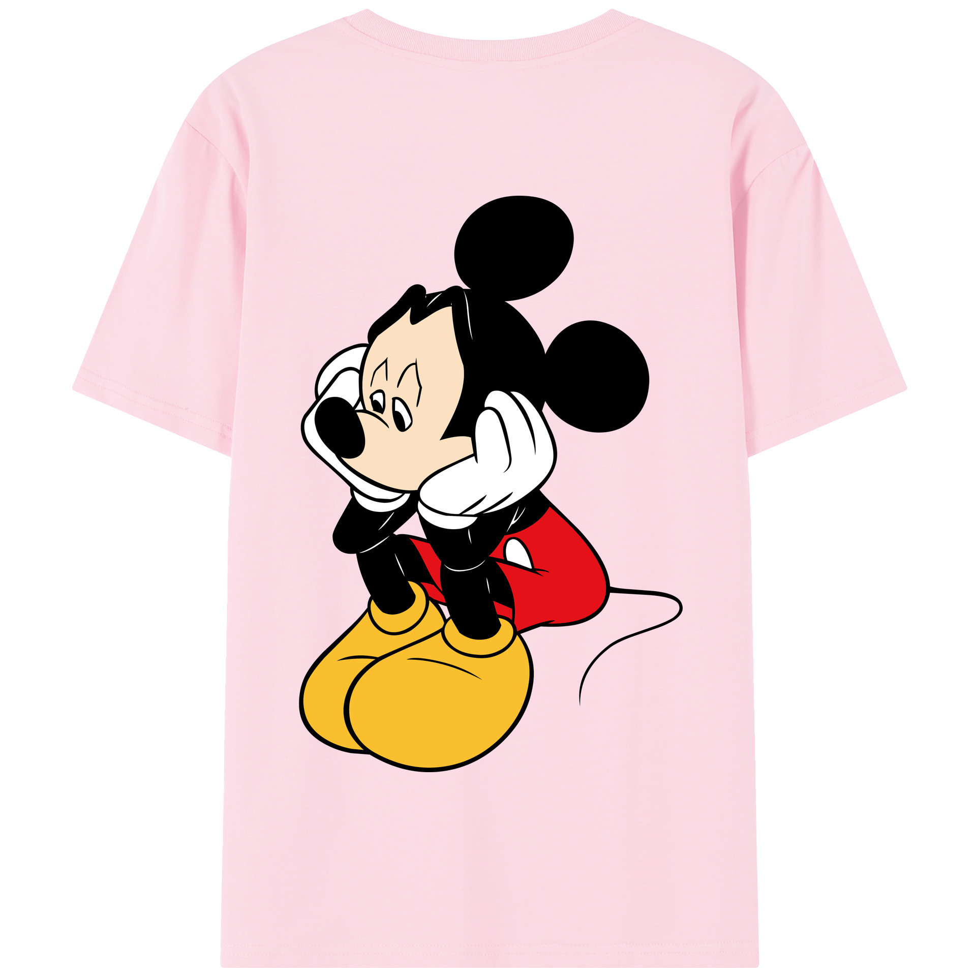 （画像用） ミッキーマウス Mickey Mouse 綿100％半袖Tシャツ（背面プリント）