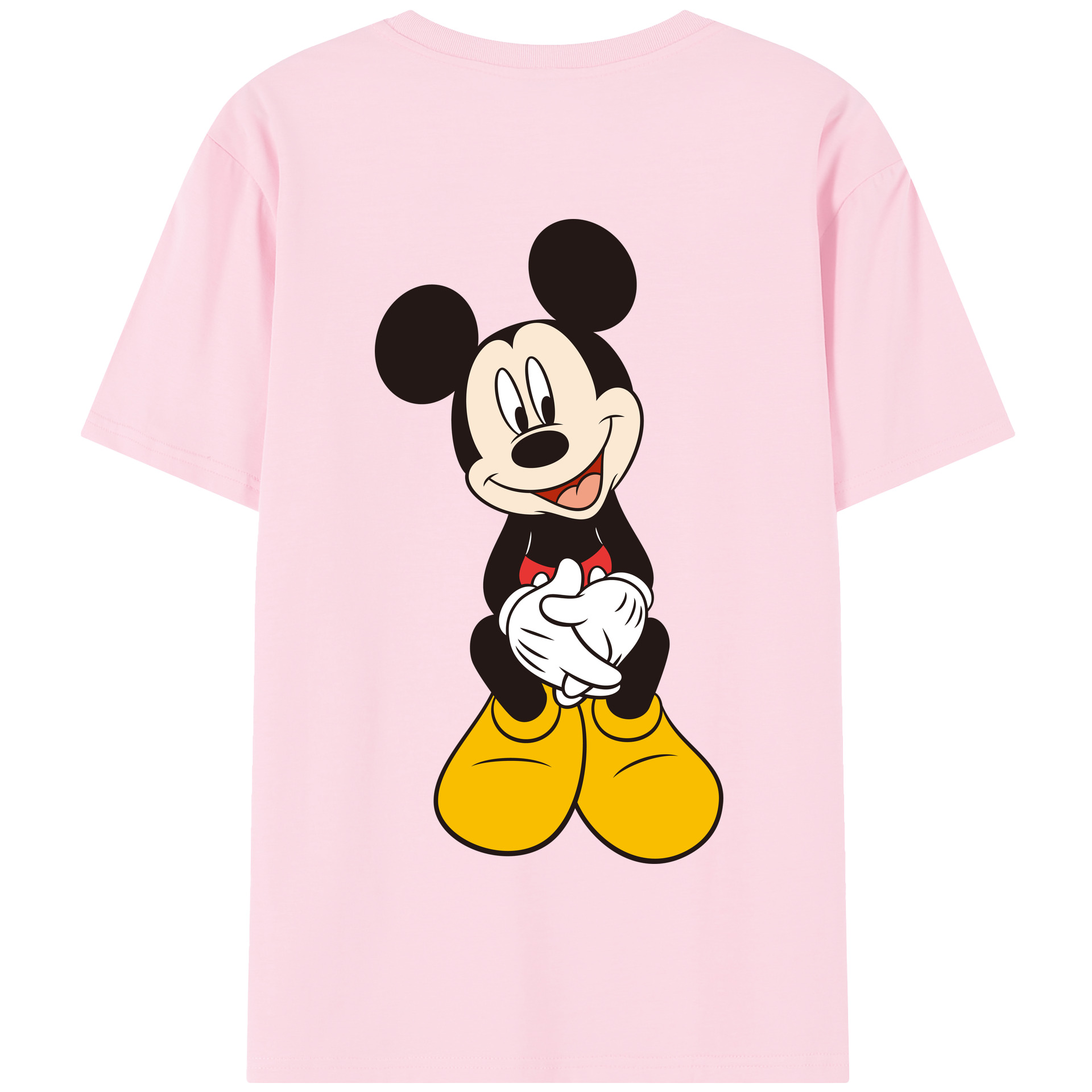 （画像用） ミッキーマウス Mickey Mouse 綿100％半袖Tシャツ（背面プリント）