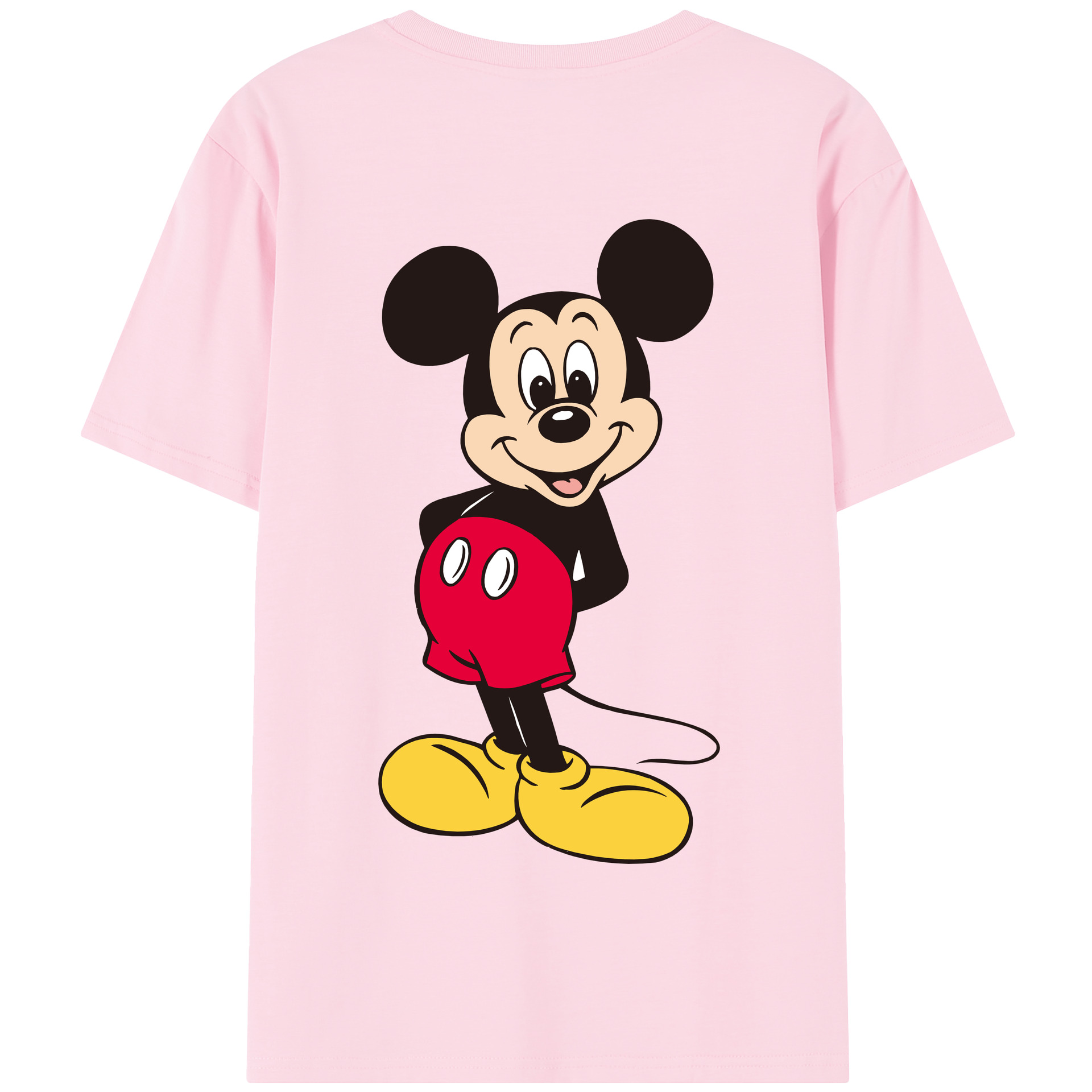 （画像用） ミッキーマウス Mickey Mouse 綿100％半袖Tシャツ（背面プリント）