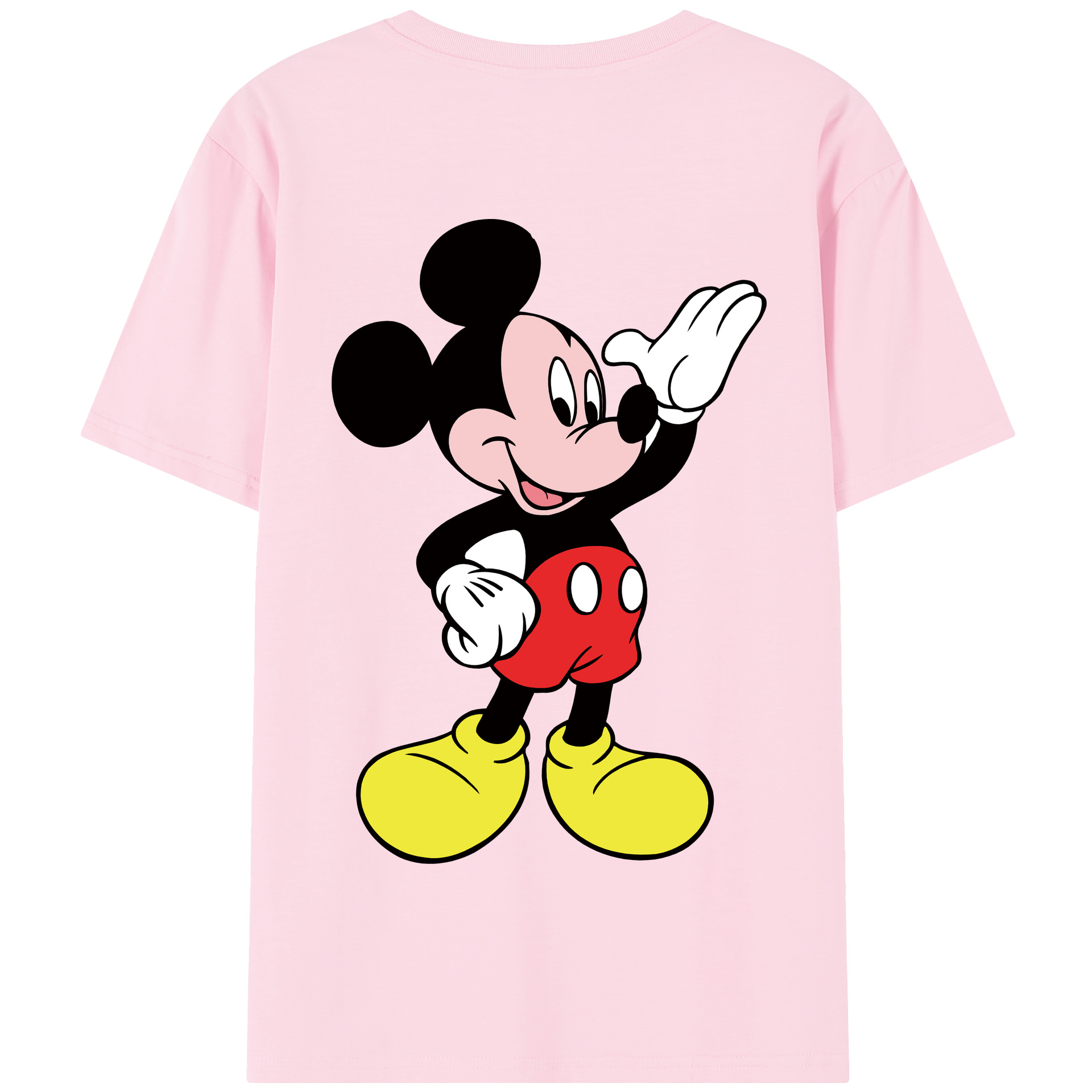 （画像用） ミッキーマウス Mickey Mouse 綿100％半袖Tシャツ（背面プリント）